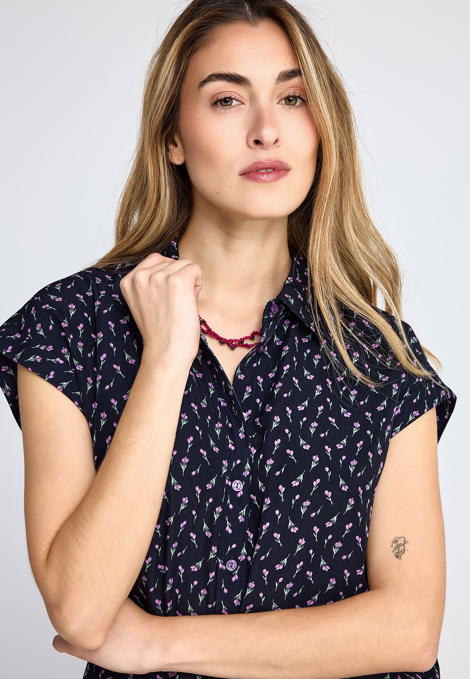 Women's Shirts Funky Buddha Navy