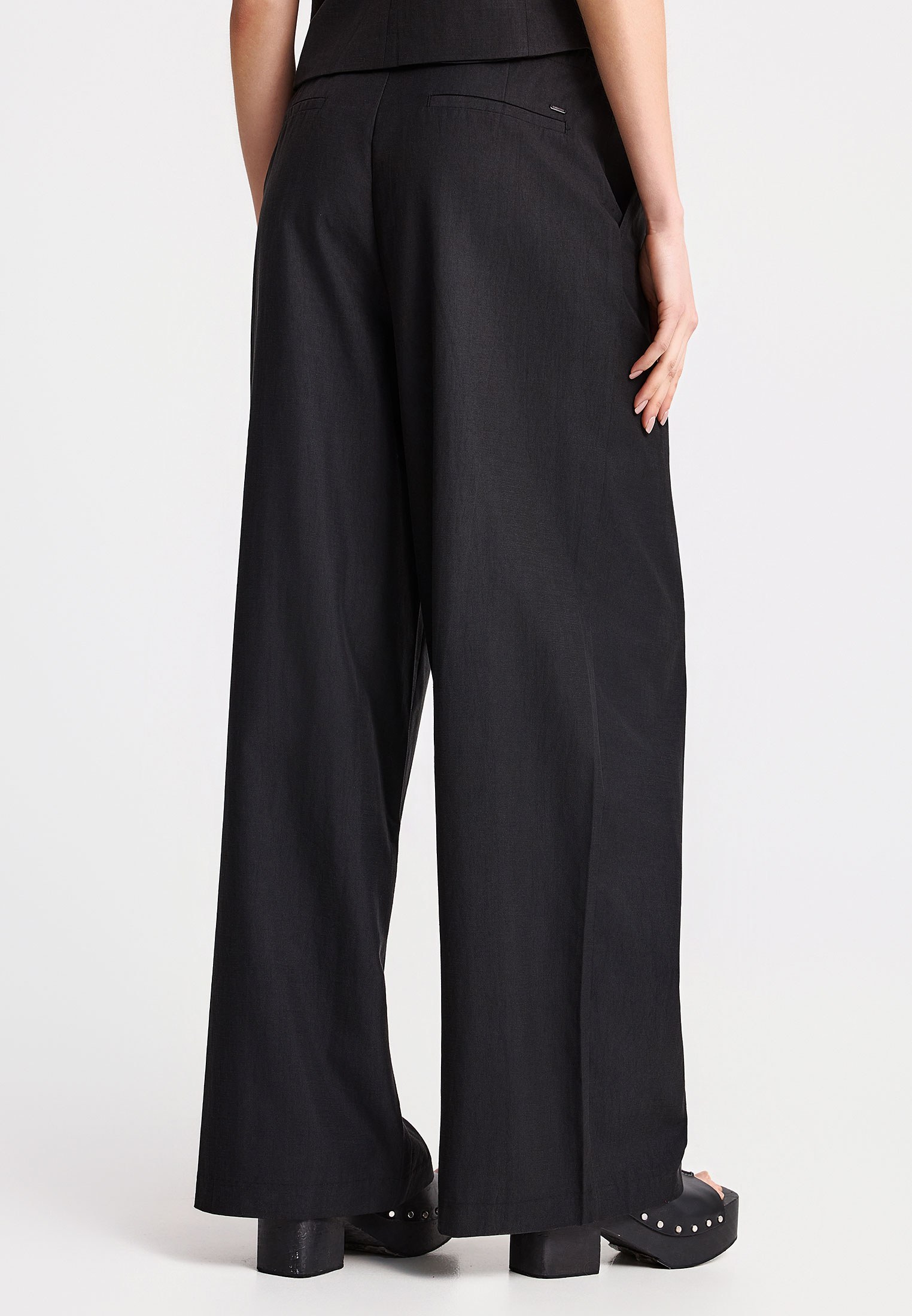 Γυναικεία casual wide leg παντελόνα φωτογραφία