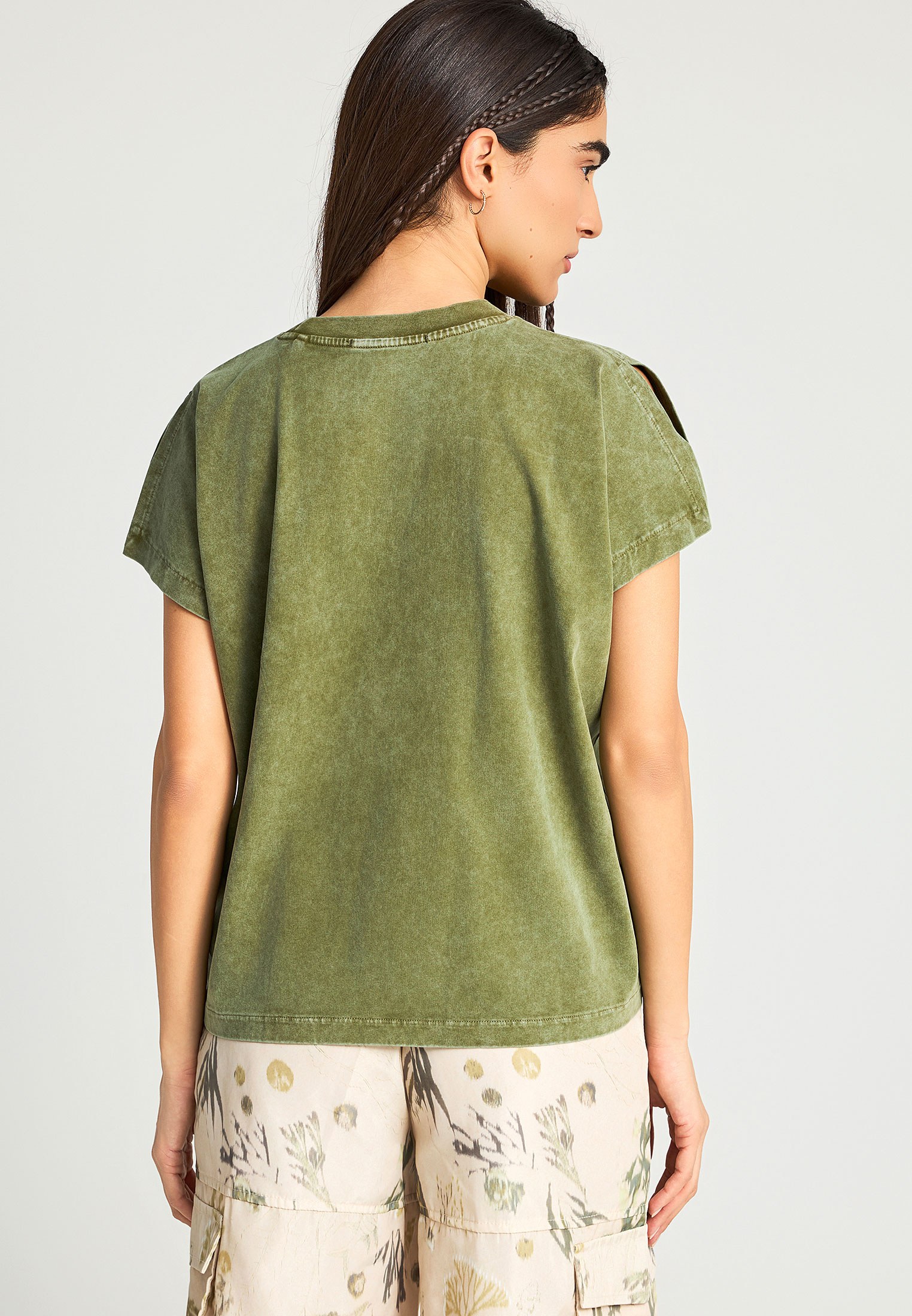 Women's T-Shirts Funky Buddha Khaki