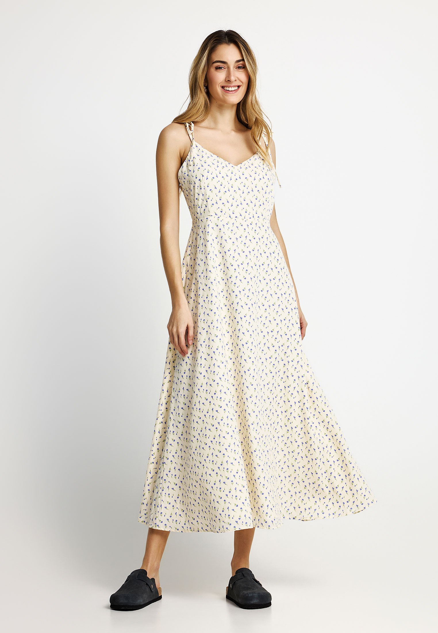 Γυναικείο midi φλοράλ φόρεμα