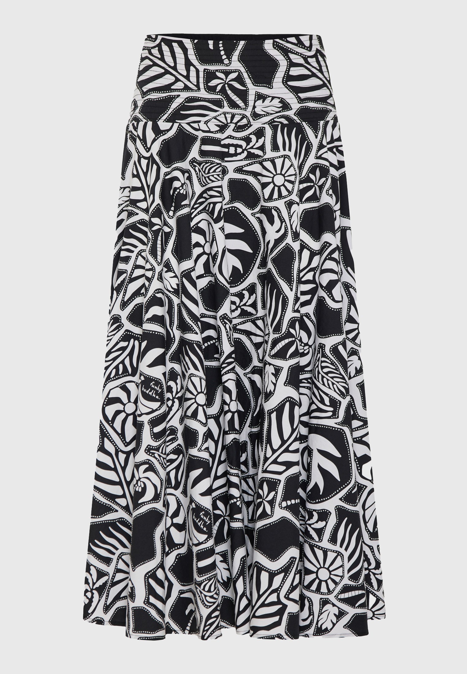Women's Midi Skirts Funky Buddha Black
