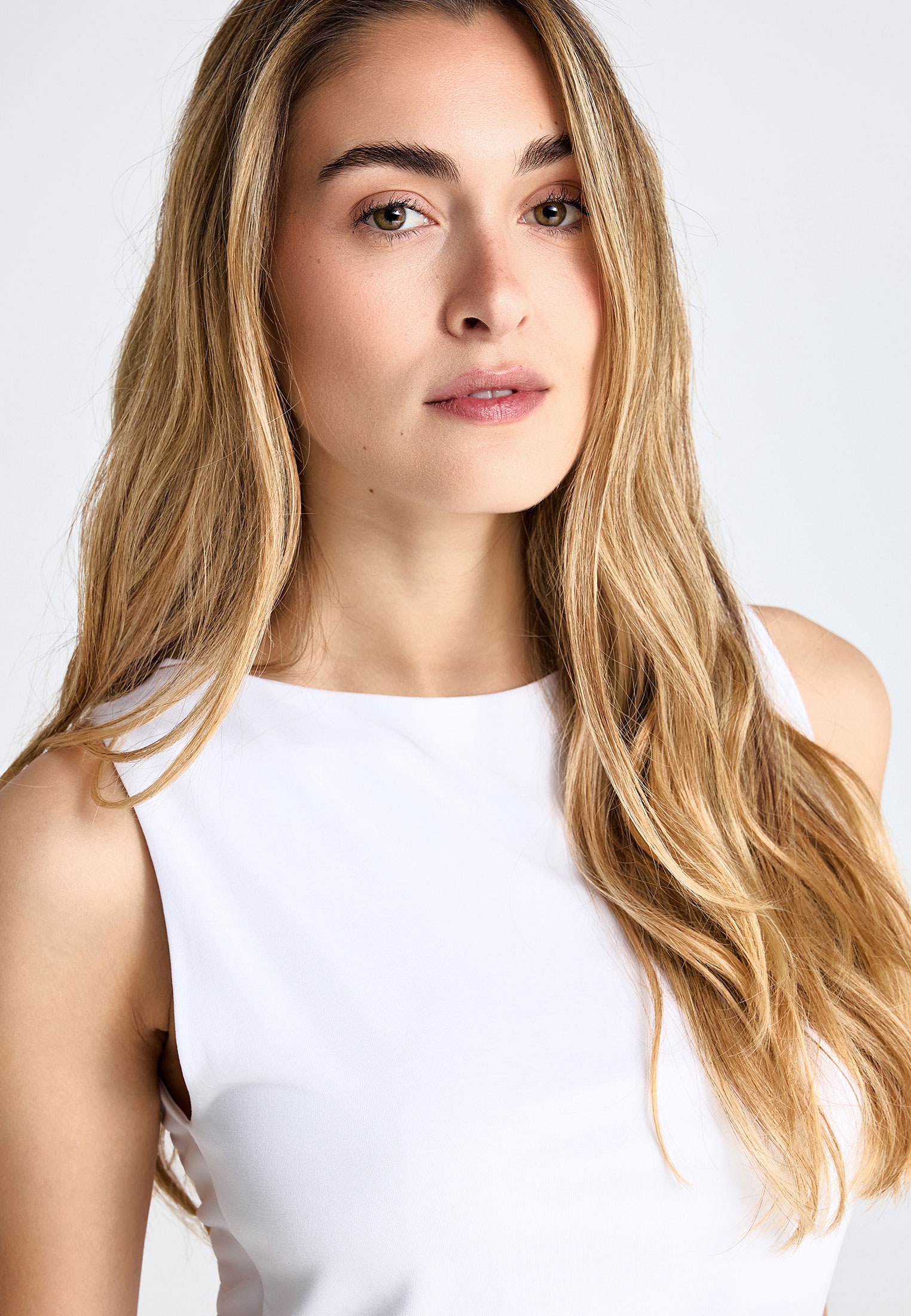 Women's Sleeveless Tops Funky Buddha White