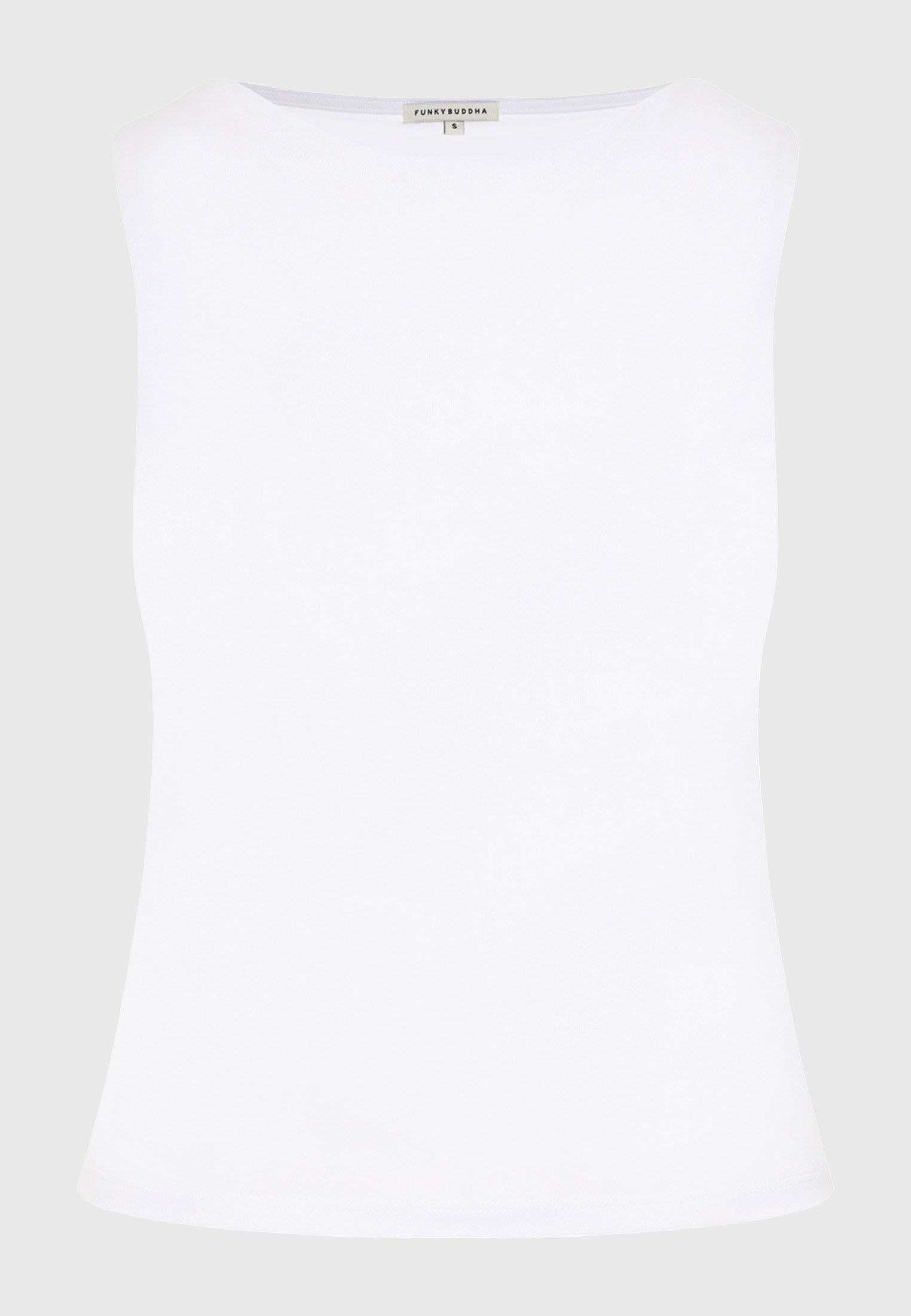 Women's Sleeveless Tops Funky Buddha White