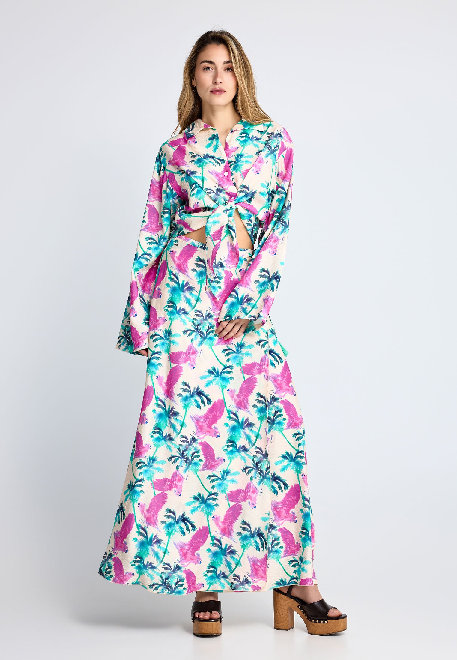 Women's Midi Skirts Funky Buddha Fuchsia