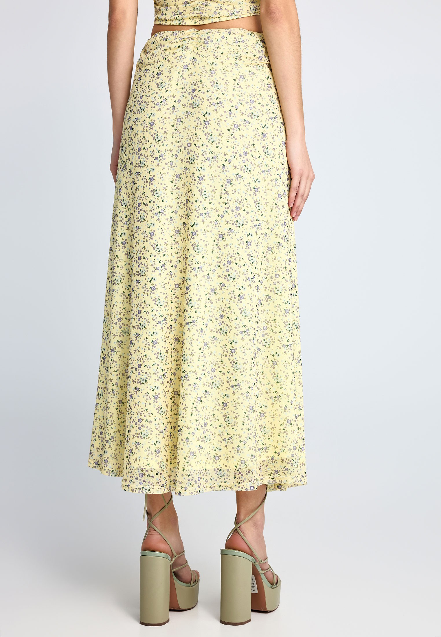 Women's Midi Skirts Funky Buddha Yellow