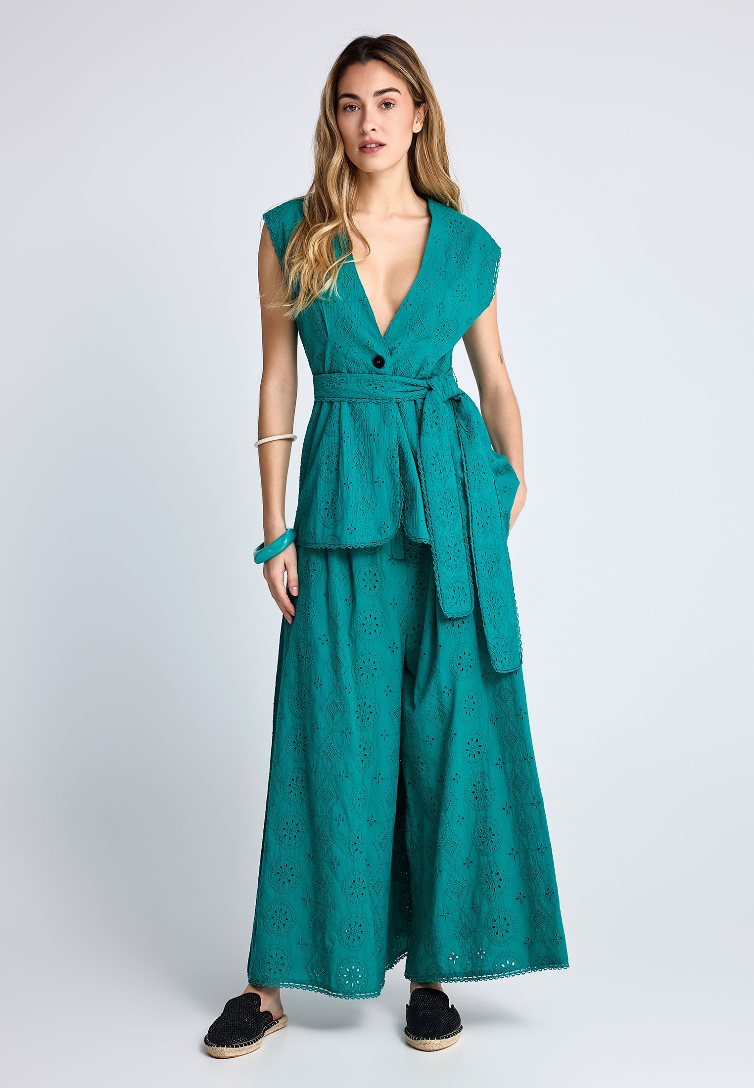 Women's Sleeveless Tops Funky Buddha Green