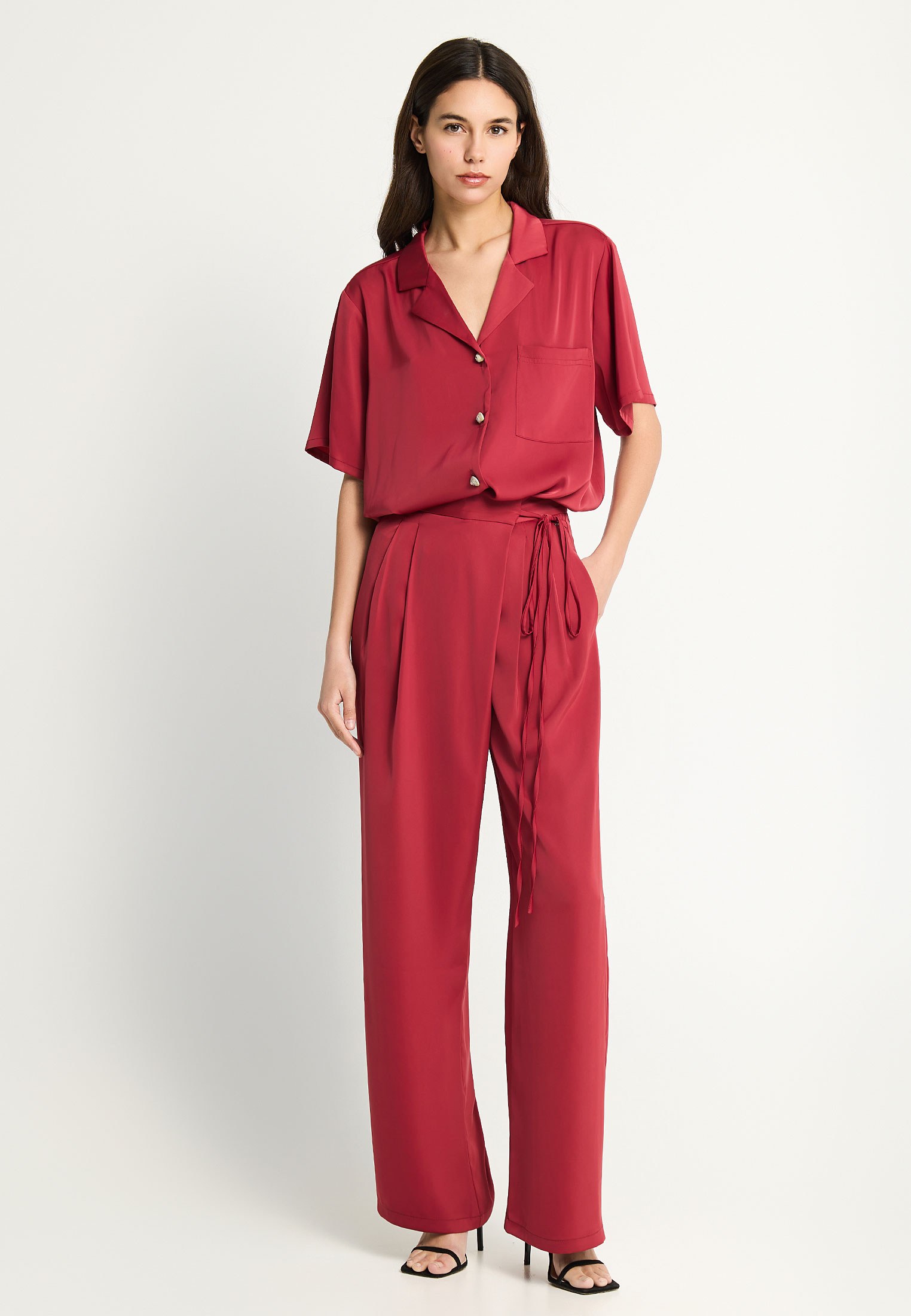 Γυναικεία wide leg παντελόνα