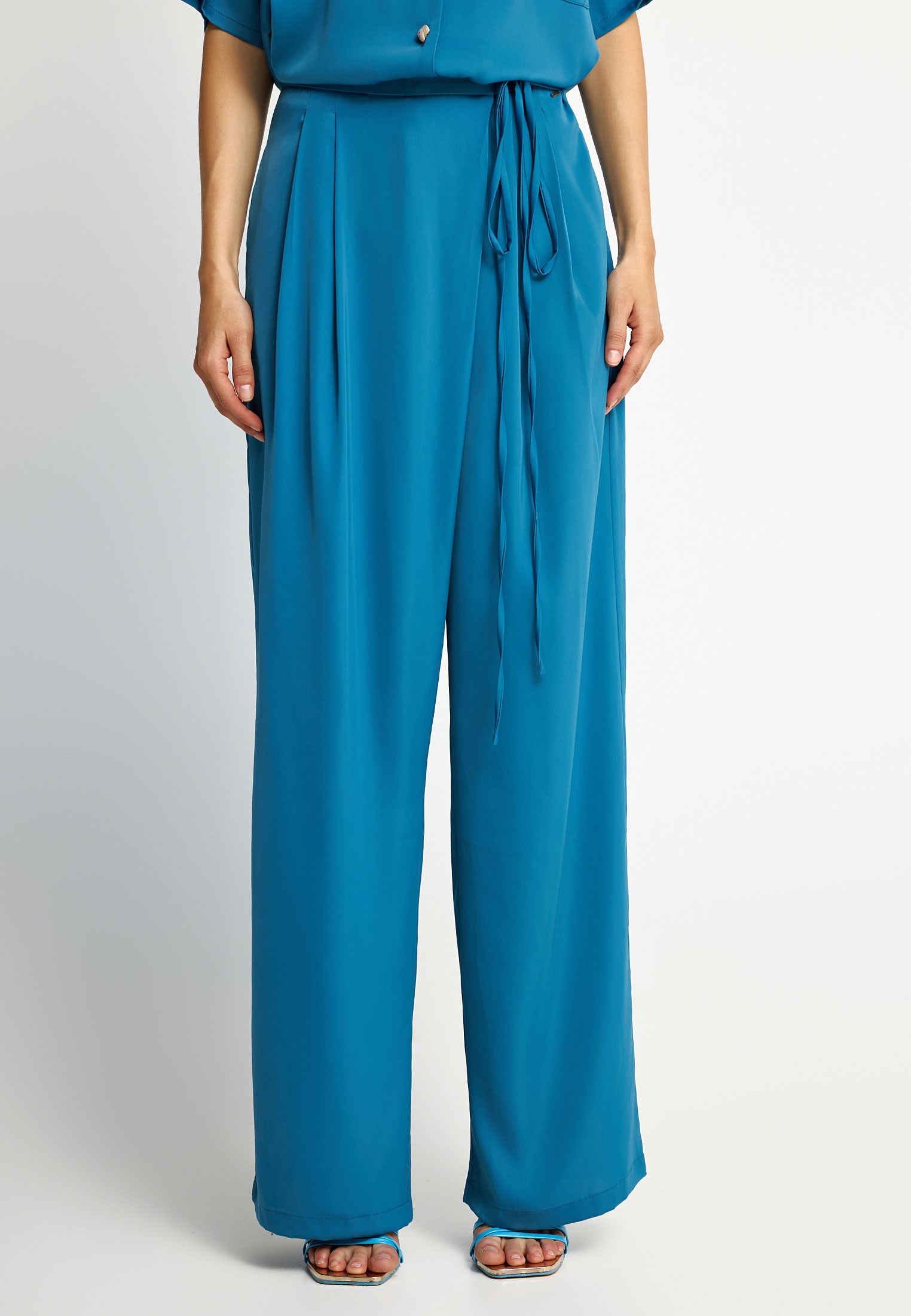Γυναικεία wide leg παντελόνα