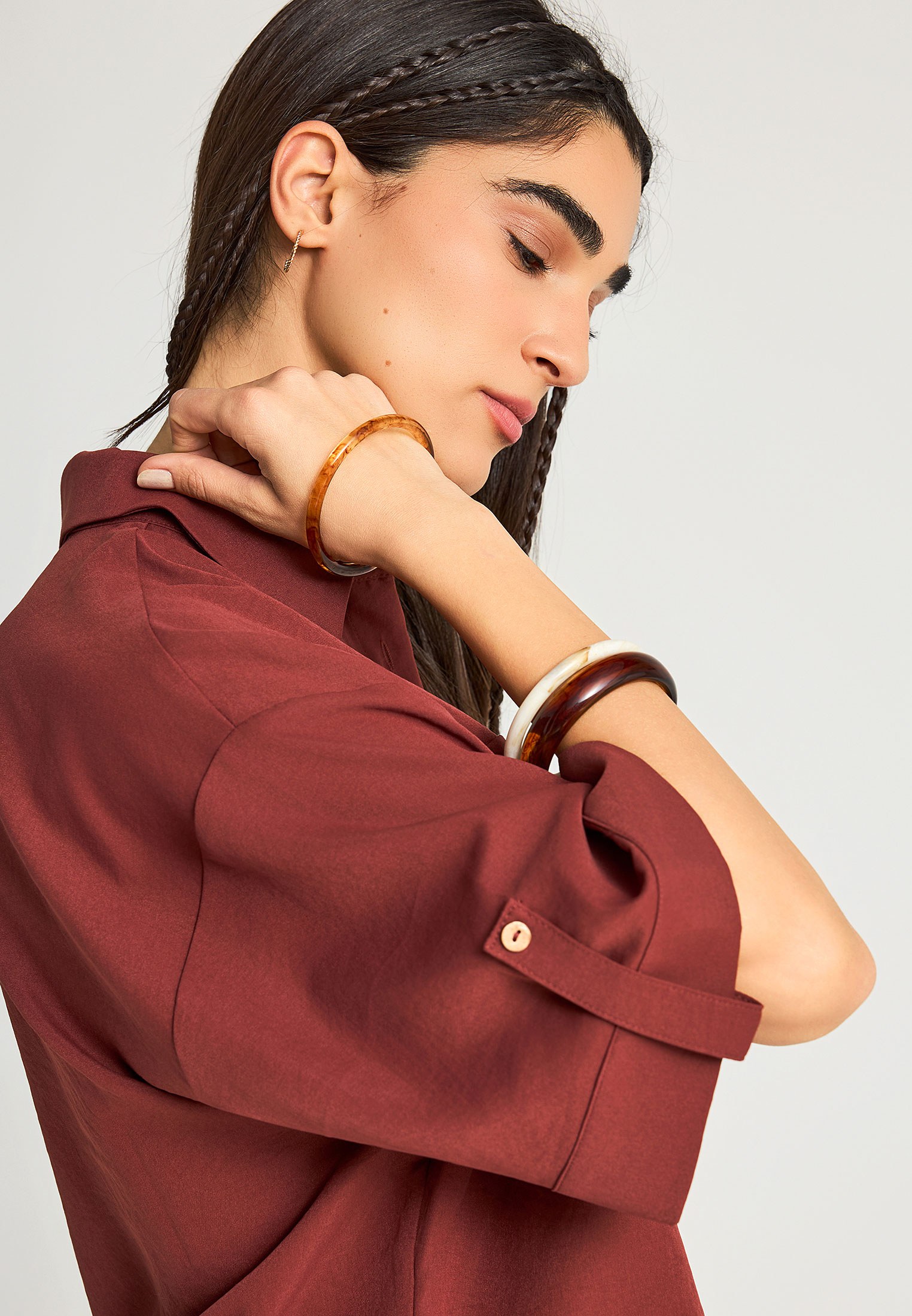 Women's Shirts Funky Buddha Brown