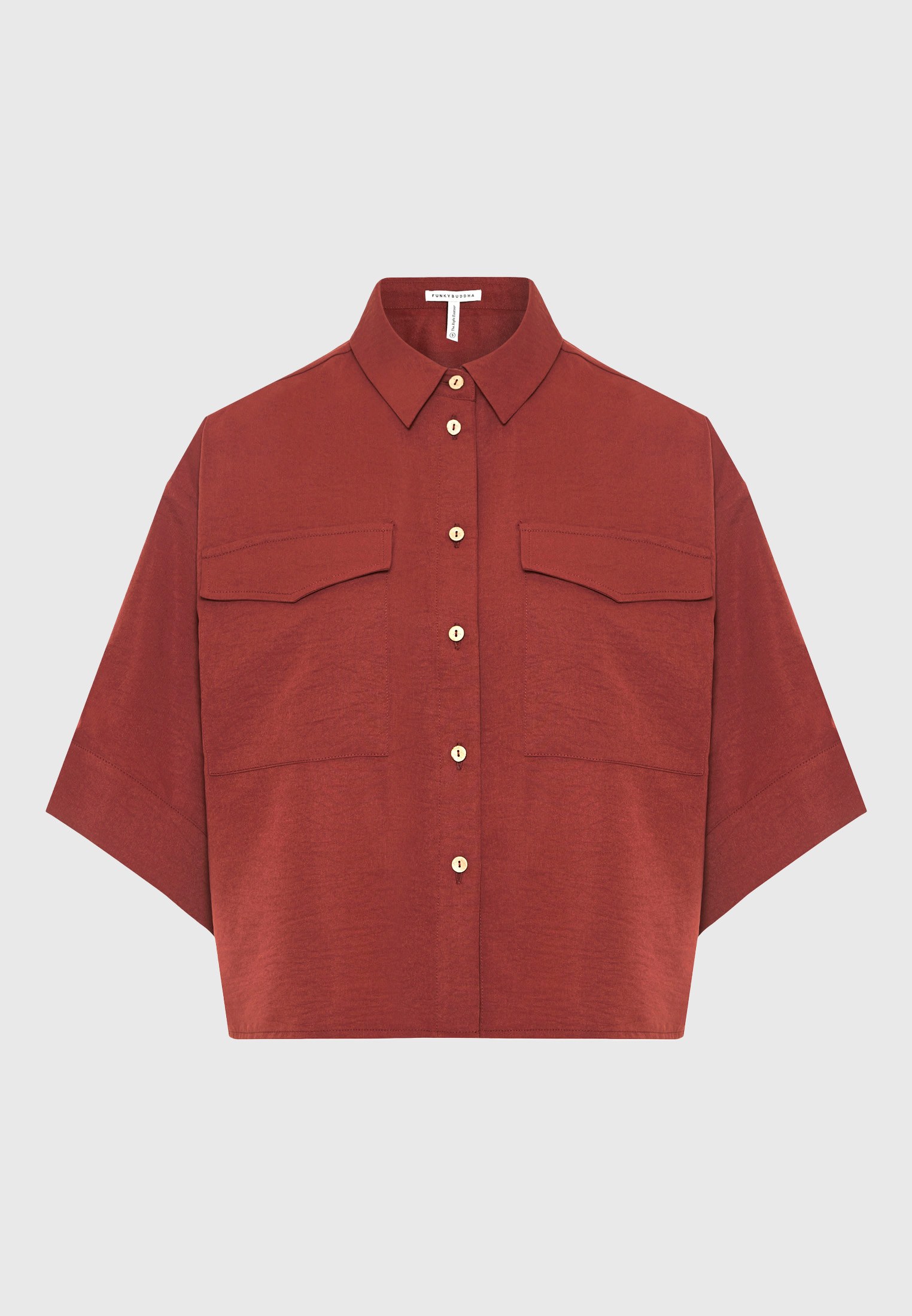 Women's Shirts Funky Buddha Brown