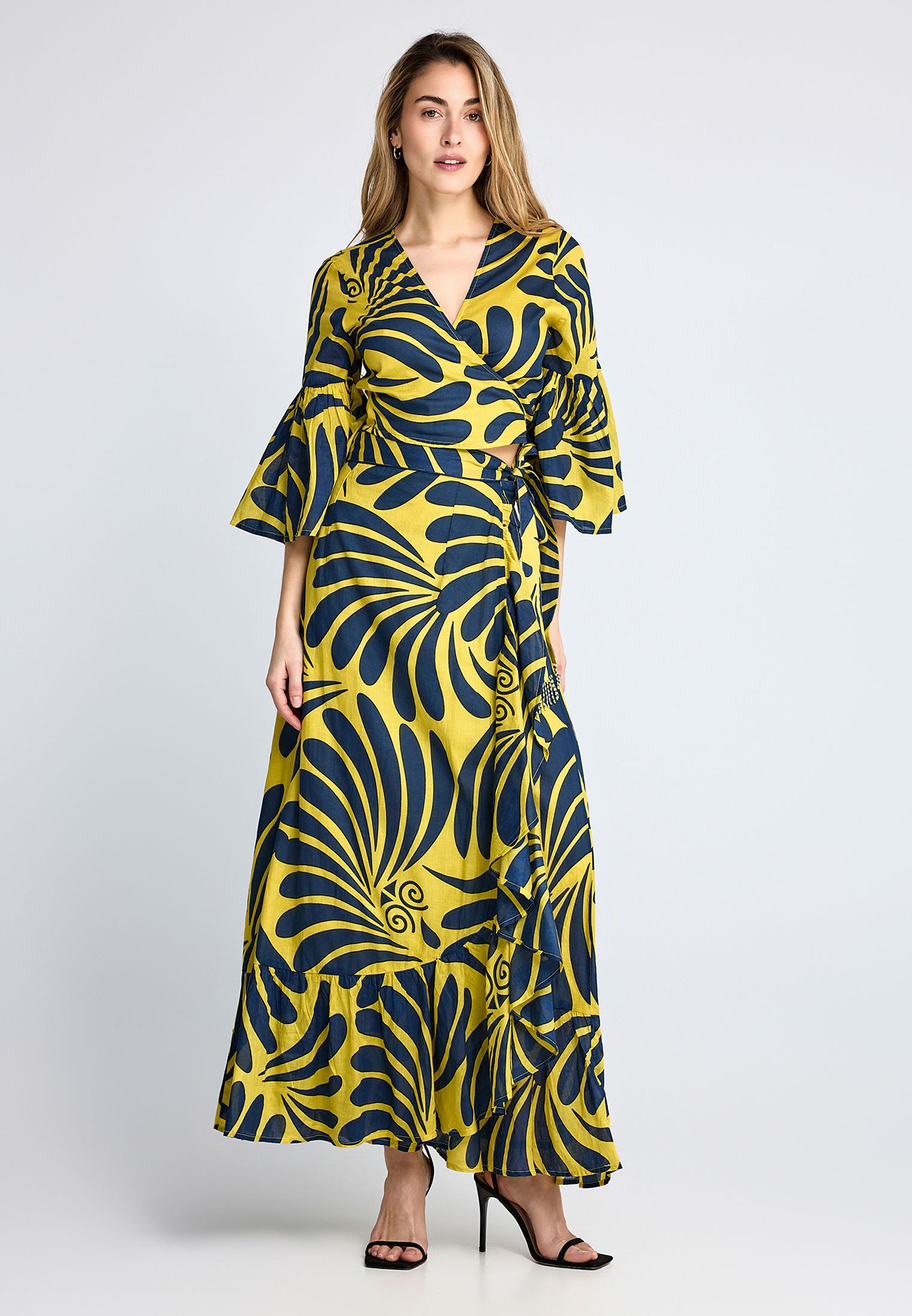 Women's Midi Skirts Funky Buddha Yellow