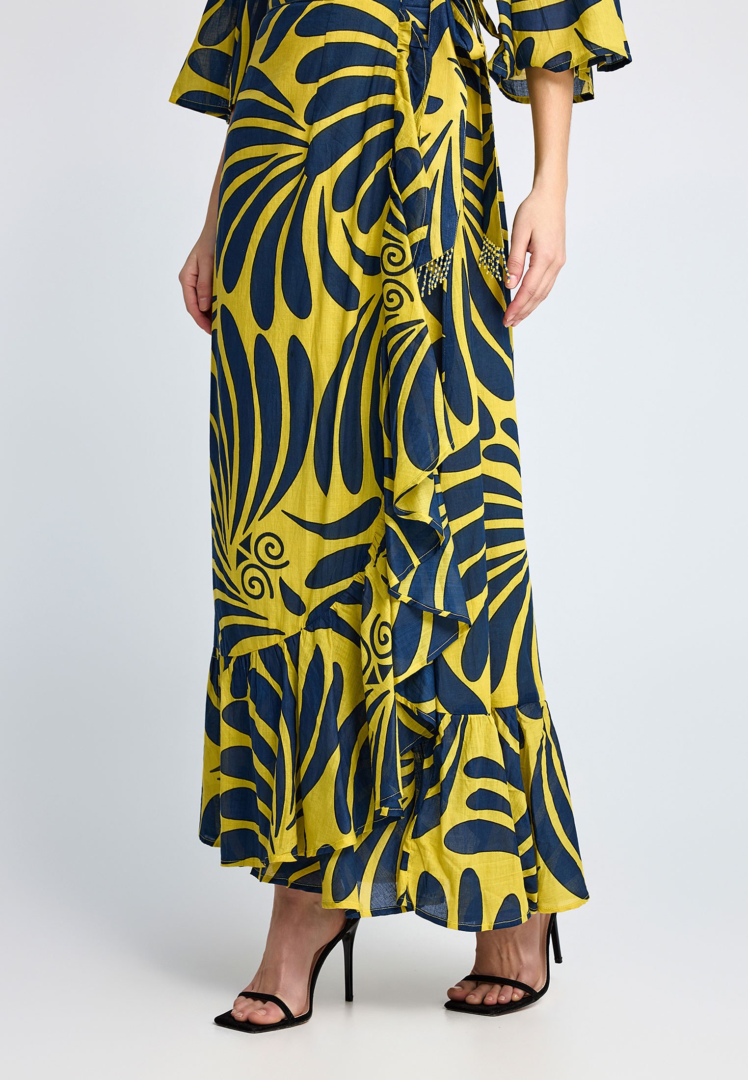 Women's Midi Skirts Funky Buddha Yellow