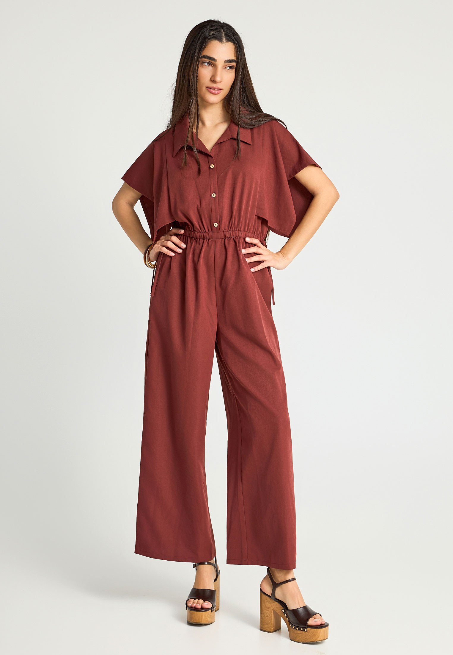 Women's Jumpsuits Funky Buddha Brown