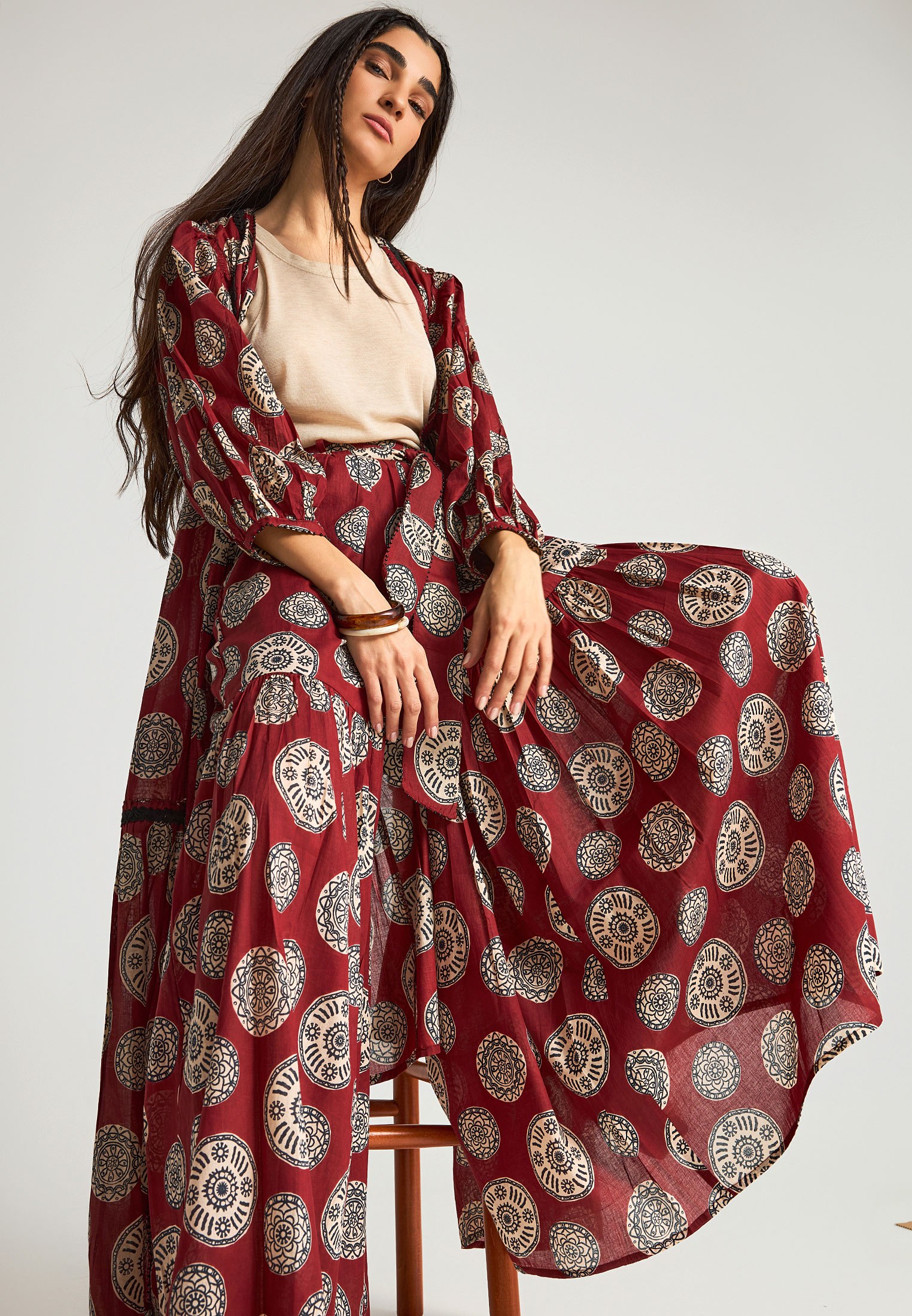 Women's Trousers Funky Buddha Brown