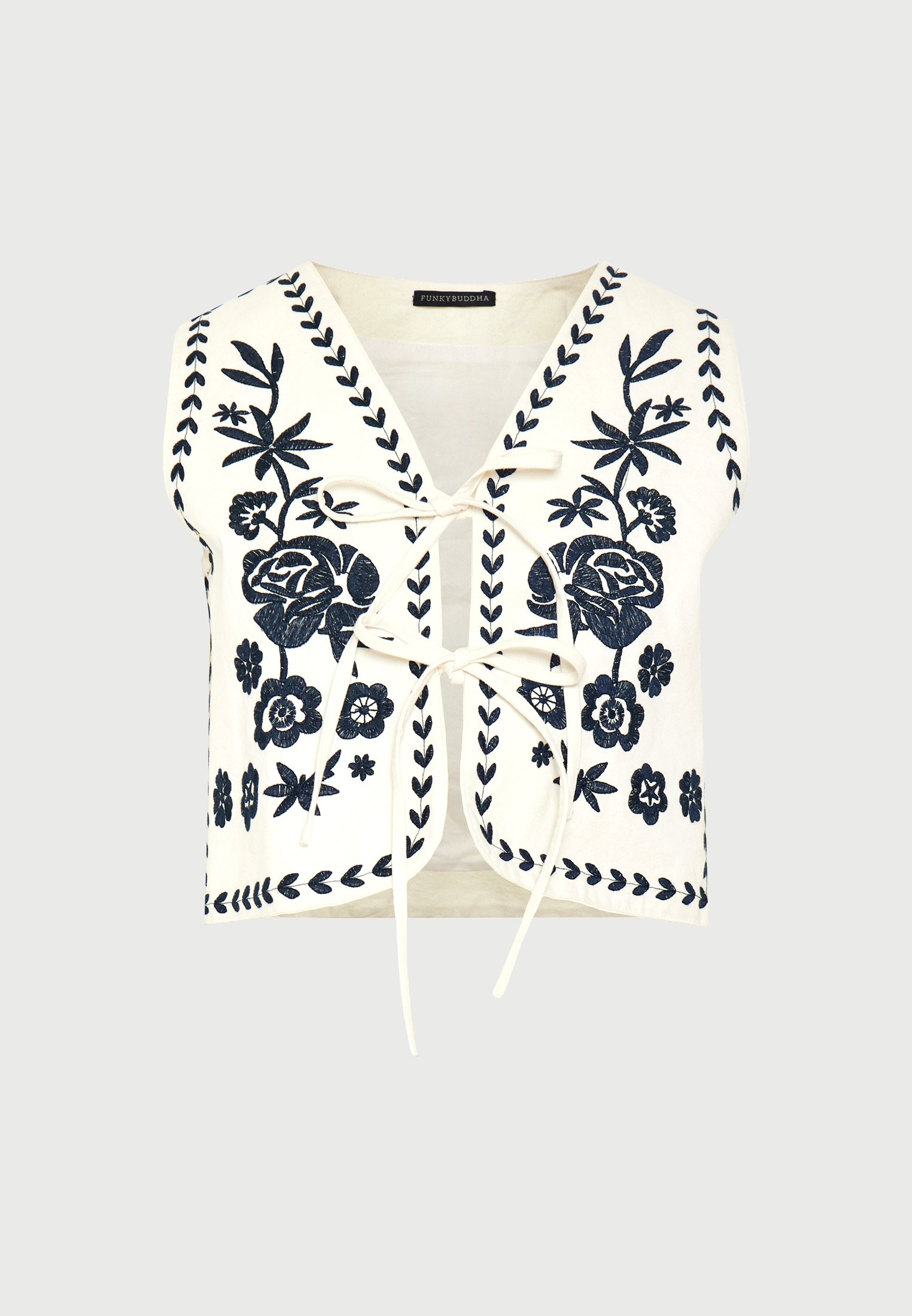 Women's Sleeveless Tops Funky Buddha White