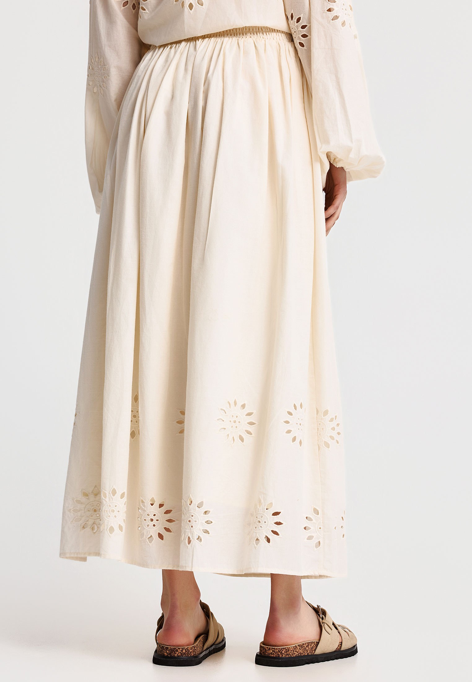 Women's Midi Skirts Funky Buddha White