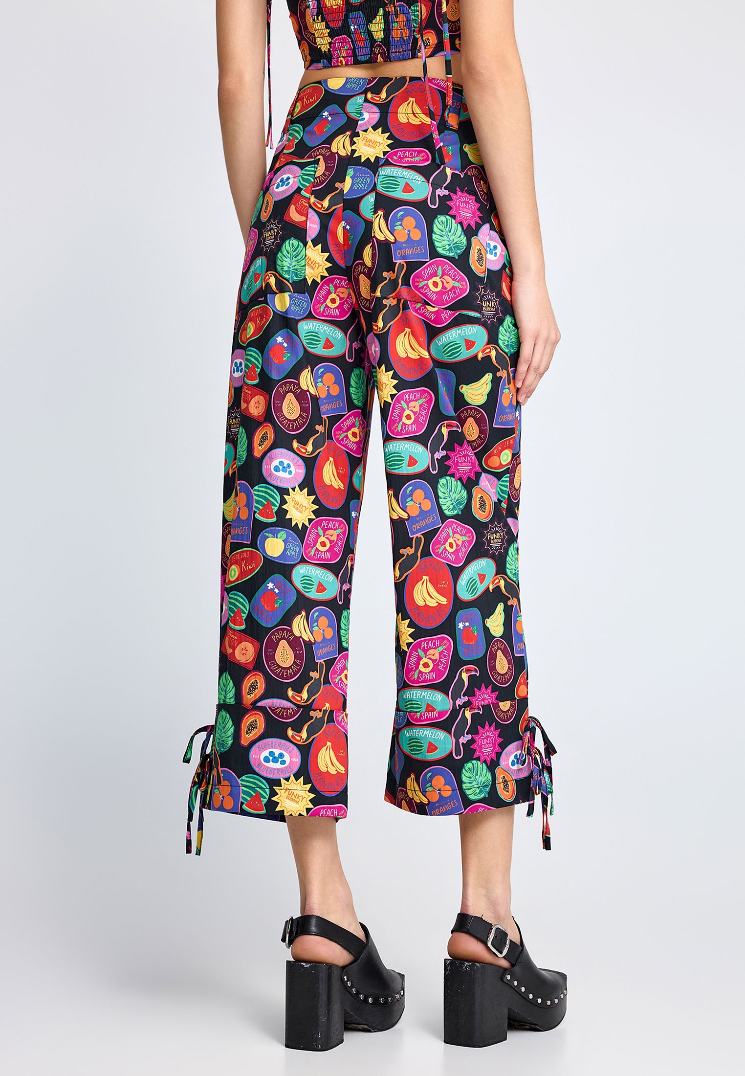 Γυναικείο chino παντελόνι με μοτίβο φωτογραφία