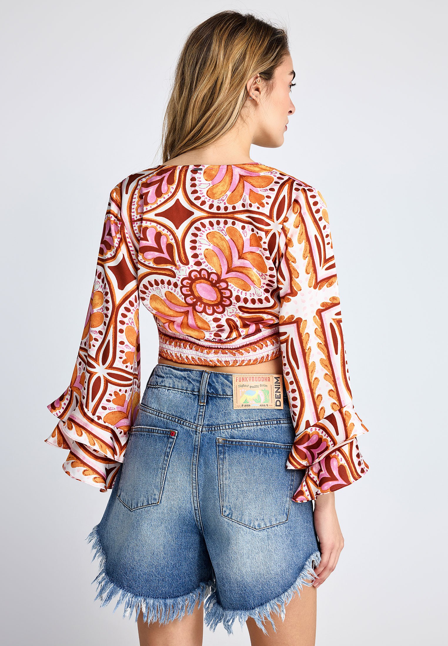 Women's Blouses Funky Buddha Gray