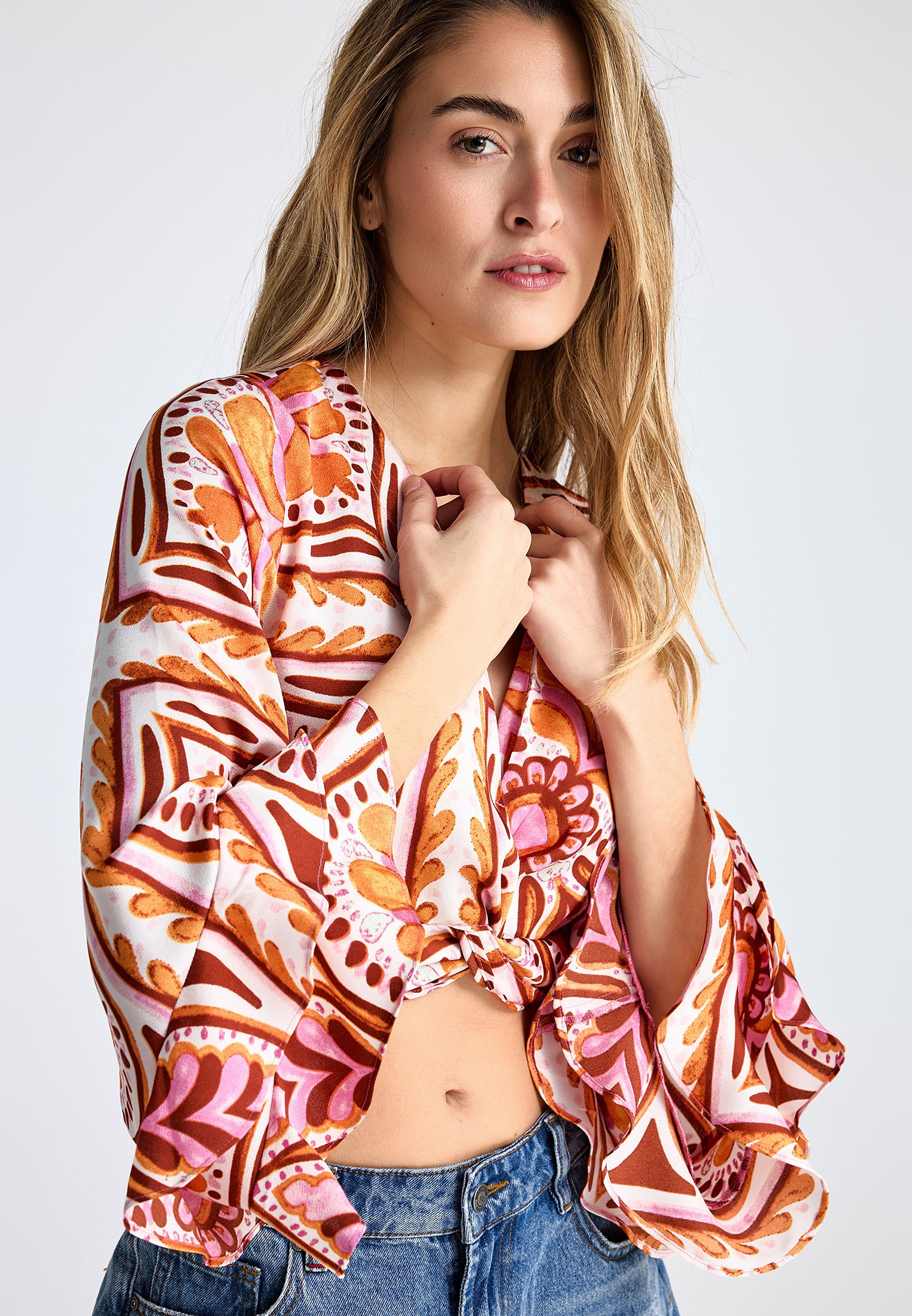 Women's Blouses Funky Buddha Gray