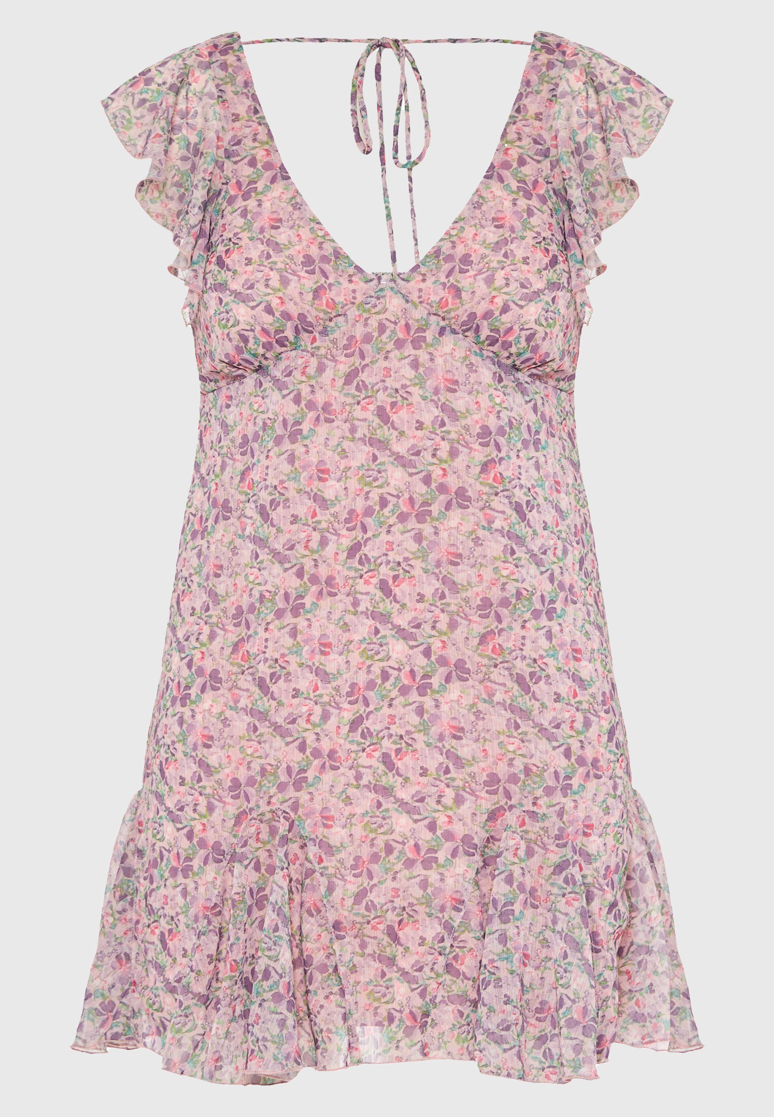 Γυναικείο μίνι φόρεμα με βολάν