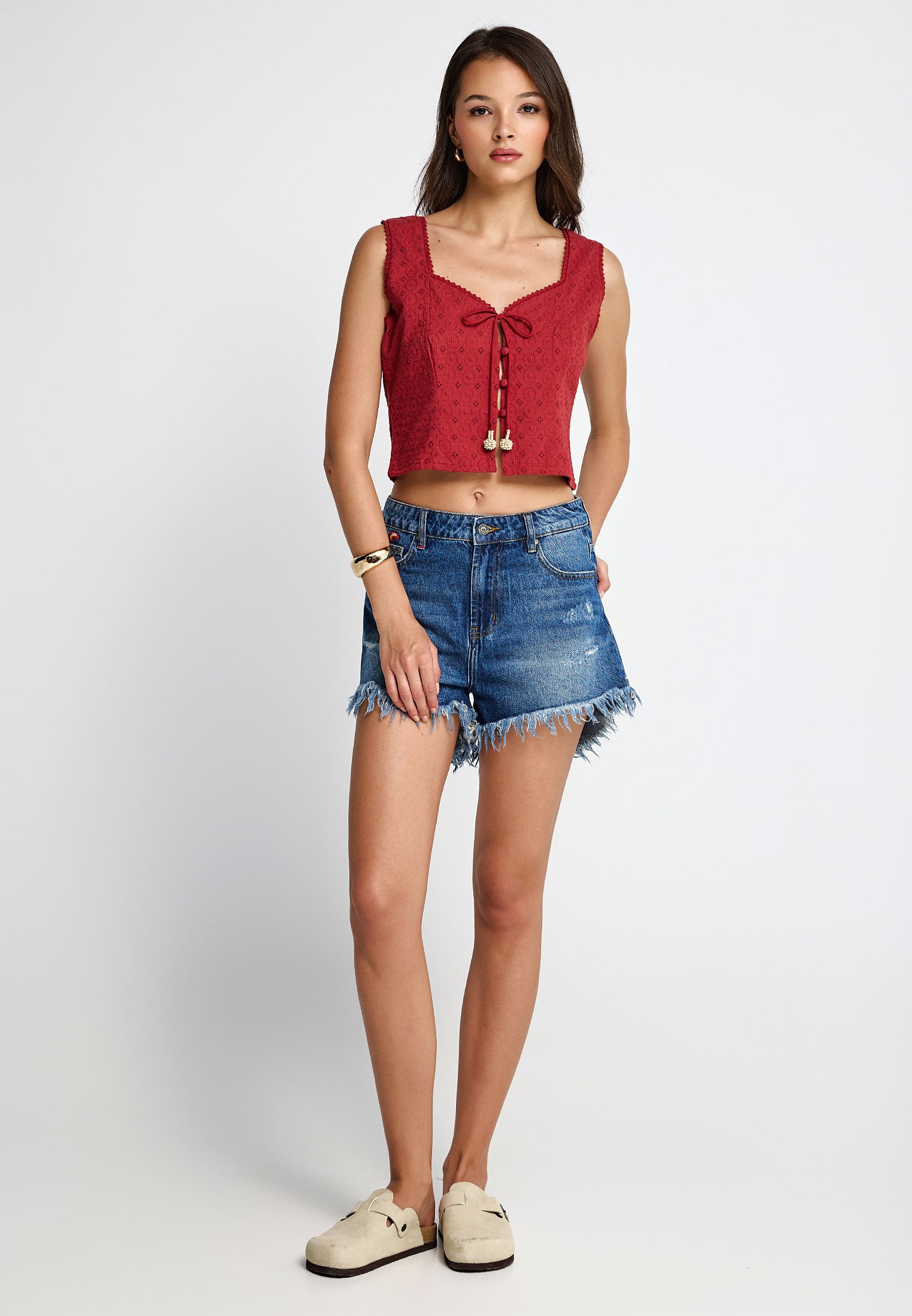 Γυναικείο embroidery crop top