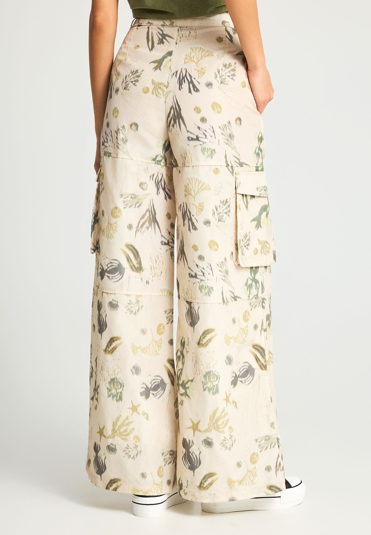 Women's Cargo Pants Funky Buddha White