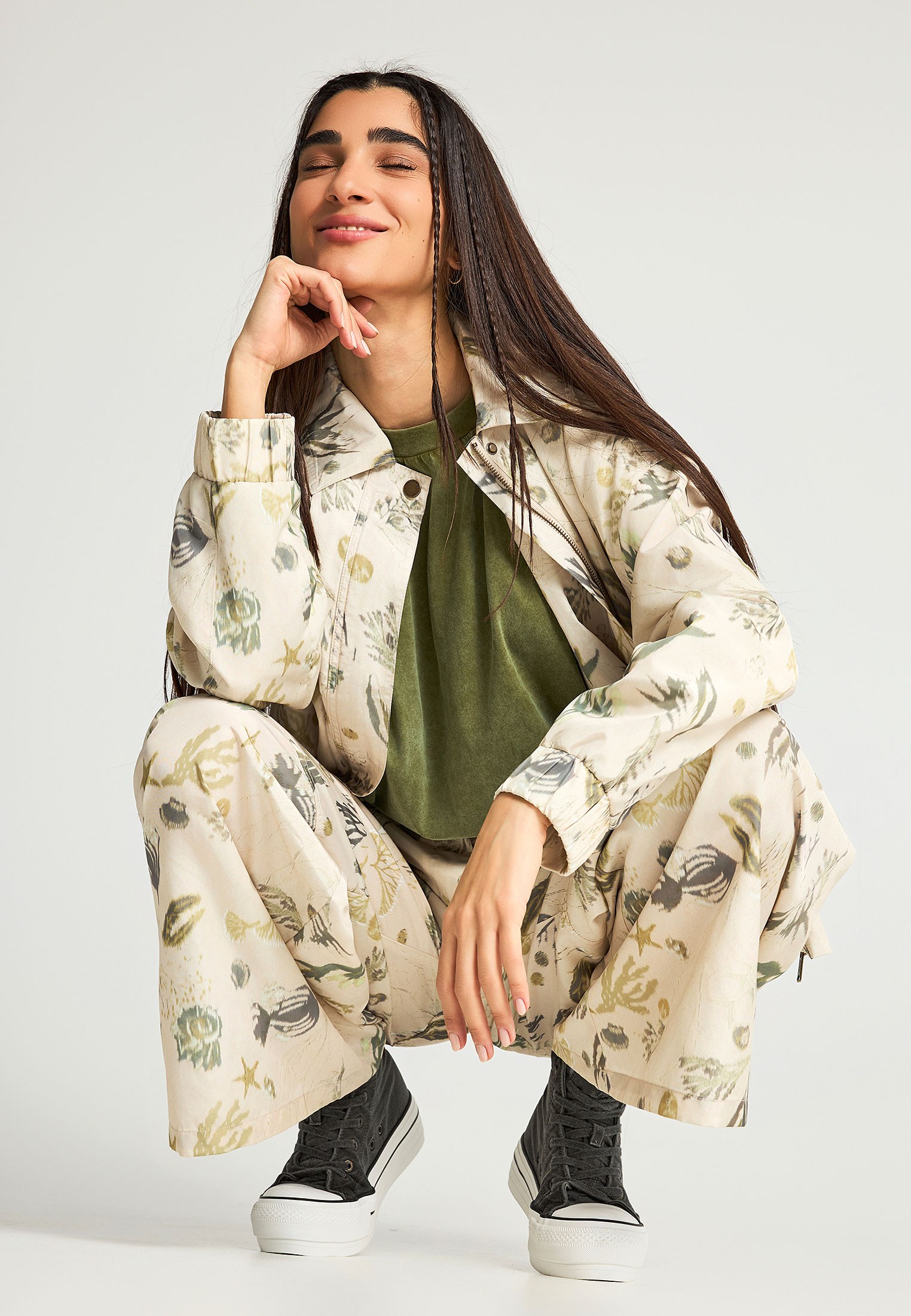 Women's Cargo Pants Funky Buddha White