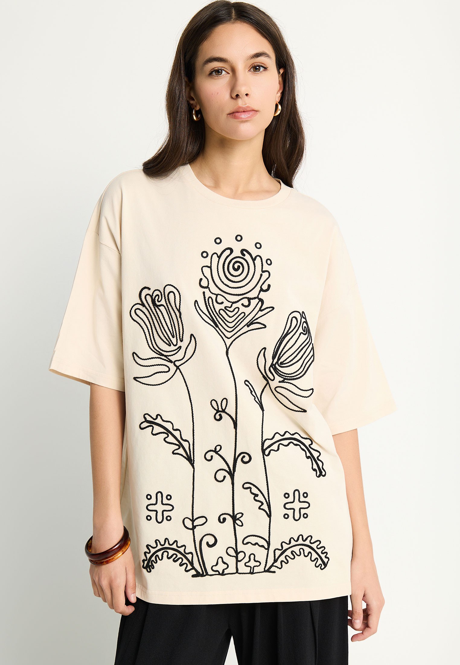 Γυναικείο loose t-shirt με τύπωμα