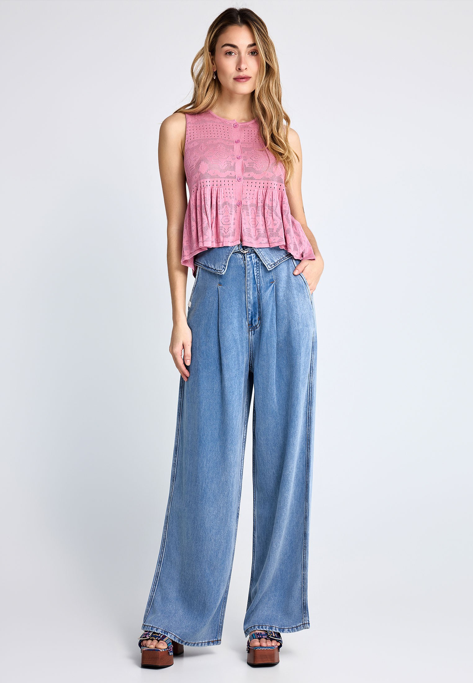 Women's Sleeveless Tops Funky Buddha Gray