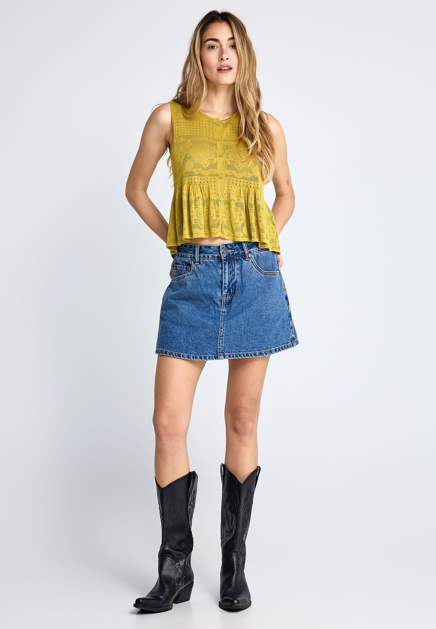 Women's Sleeveless Tops Funky Buddha Yellow