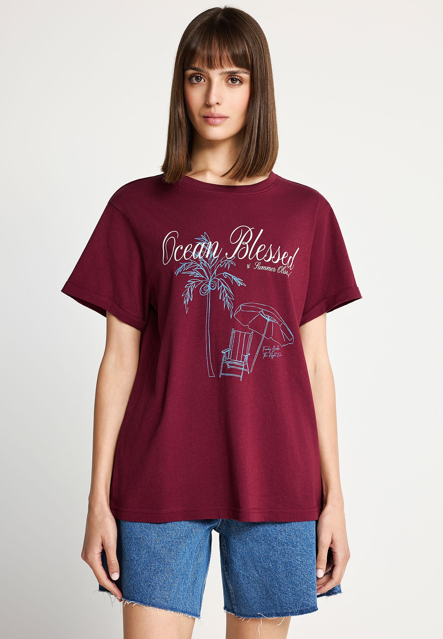 Γυναικείο βαμβακερό t-shirt με τύπωμα