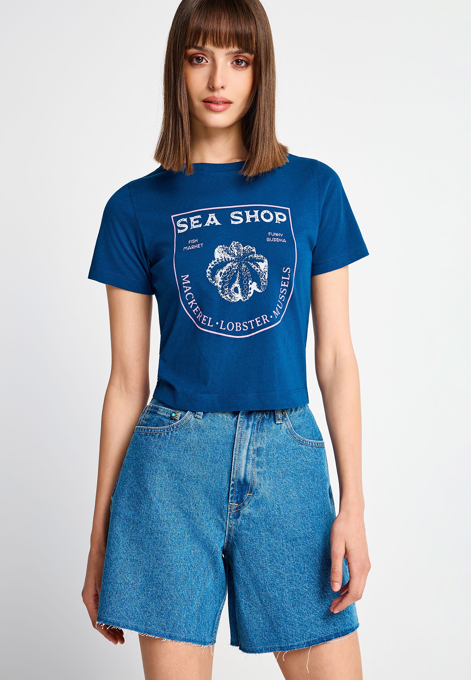 Γυναικείο βαμβακερό t-shirt με τύπωμα