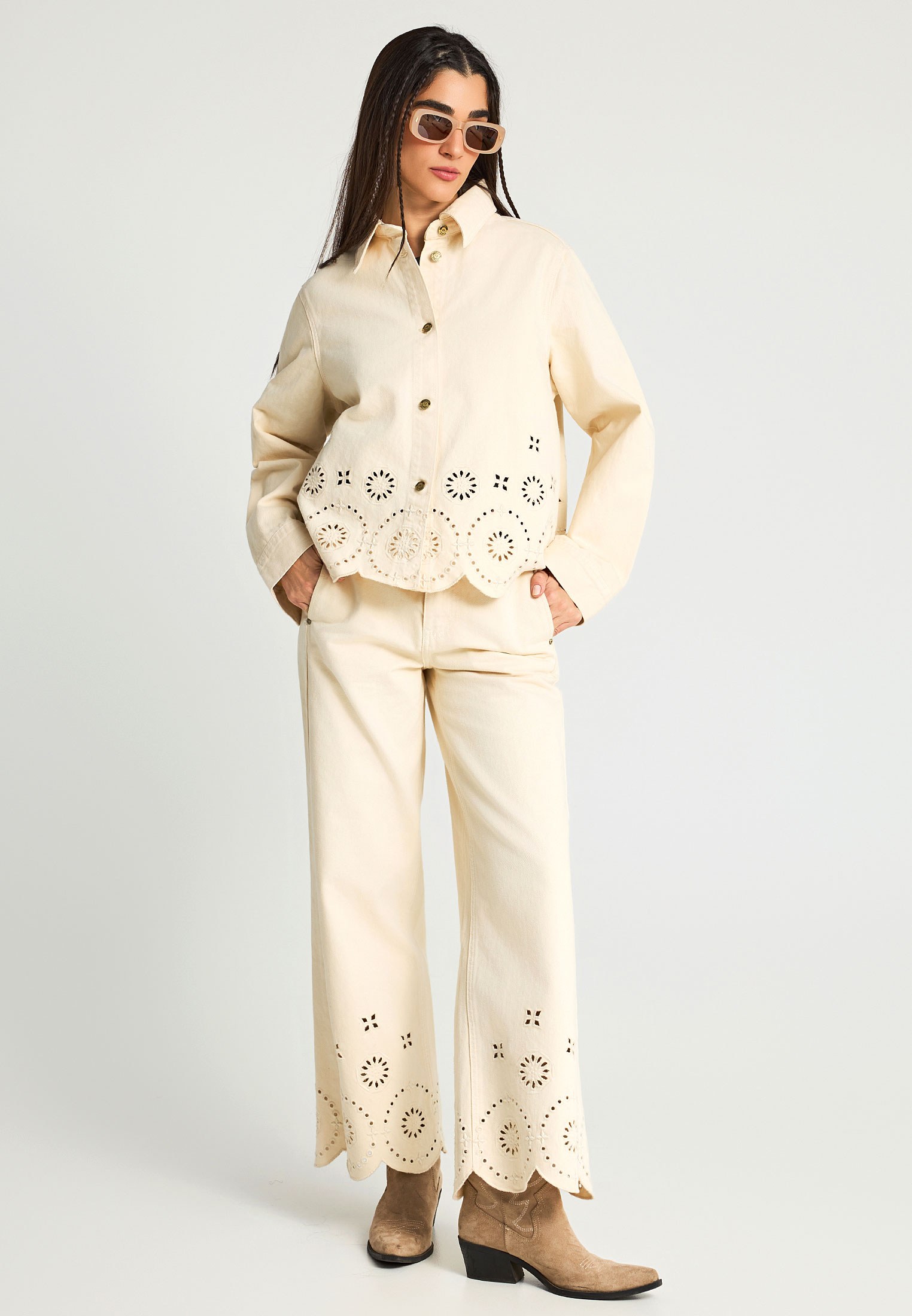 Women's Jeans Funky Buddha White