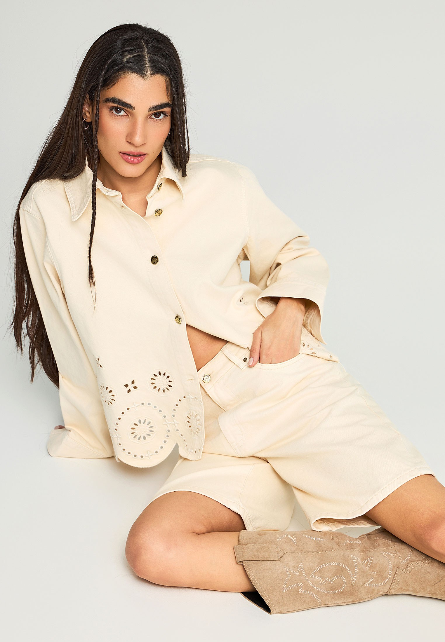 Women's Jeans Funky Buddha White