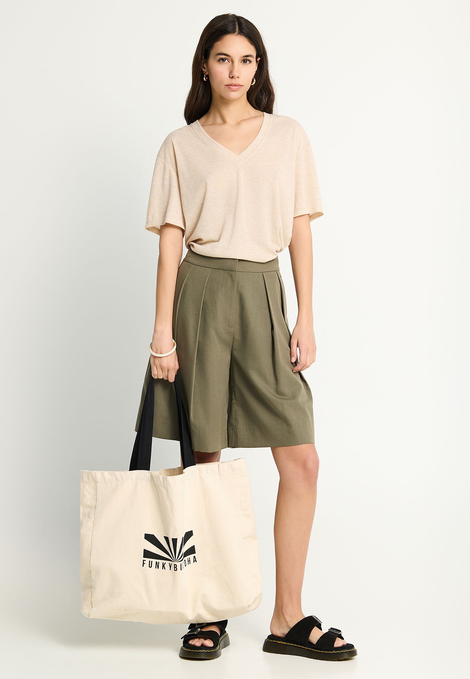 Women's T-Shirts Funky Buddha Beige