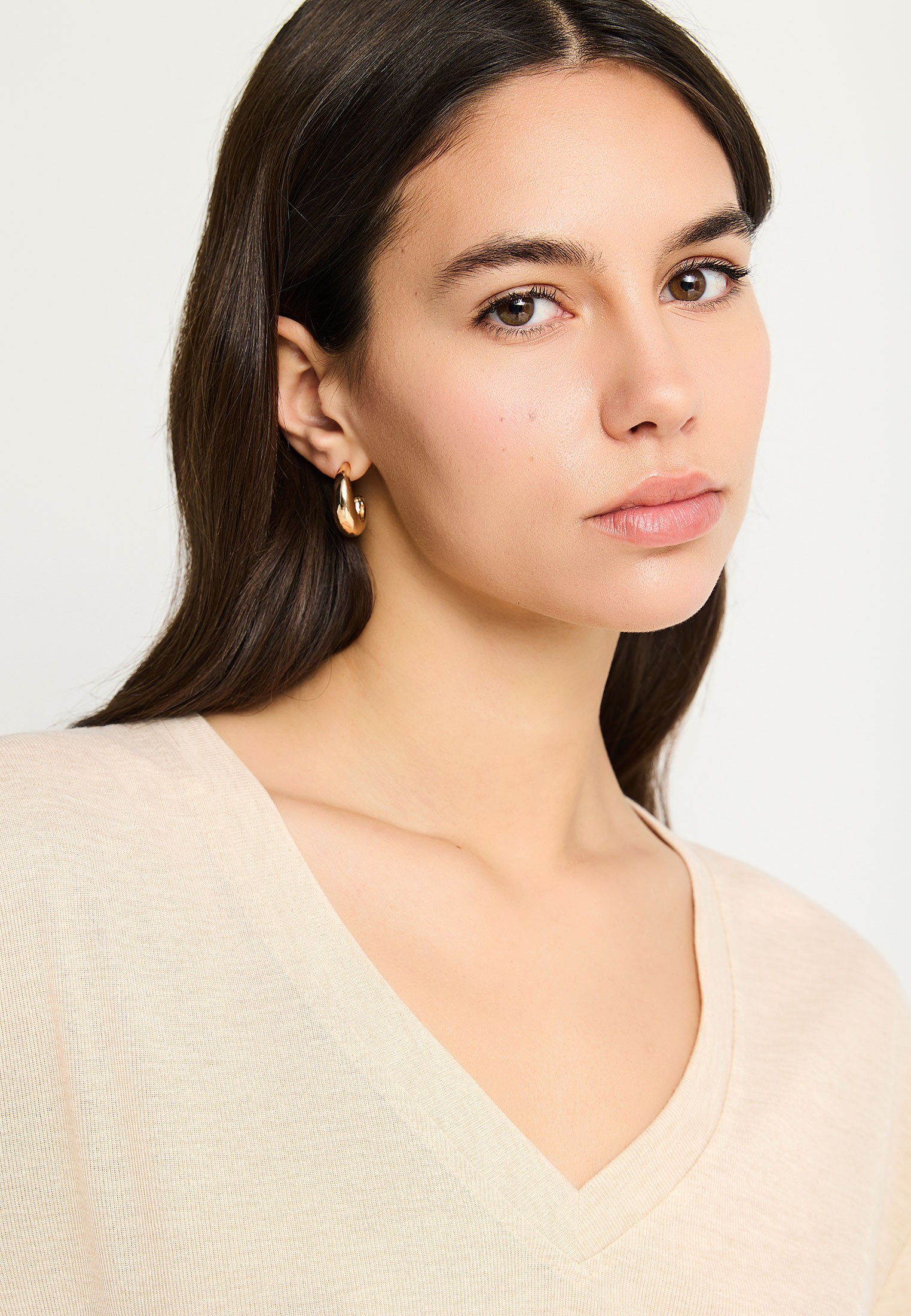 Women's T-Shirts Funky Buddha Beige