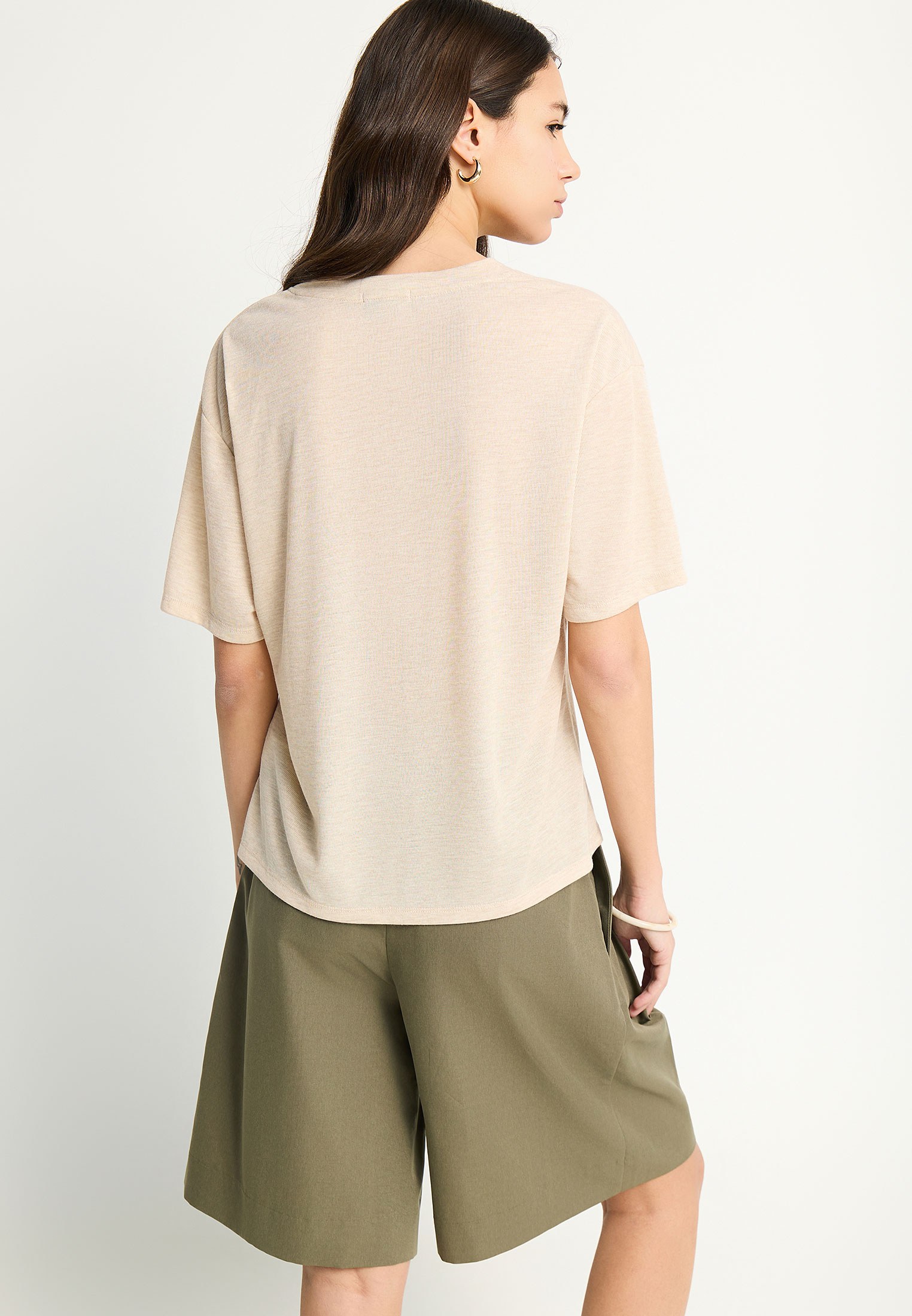 Women's T-Shirts Funky Buddha Beige