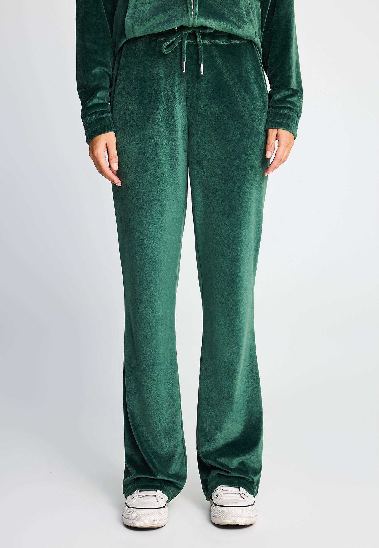 Γυναικείο βελουτέ flare fit παντελόνι φόρμας