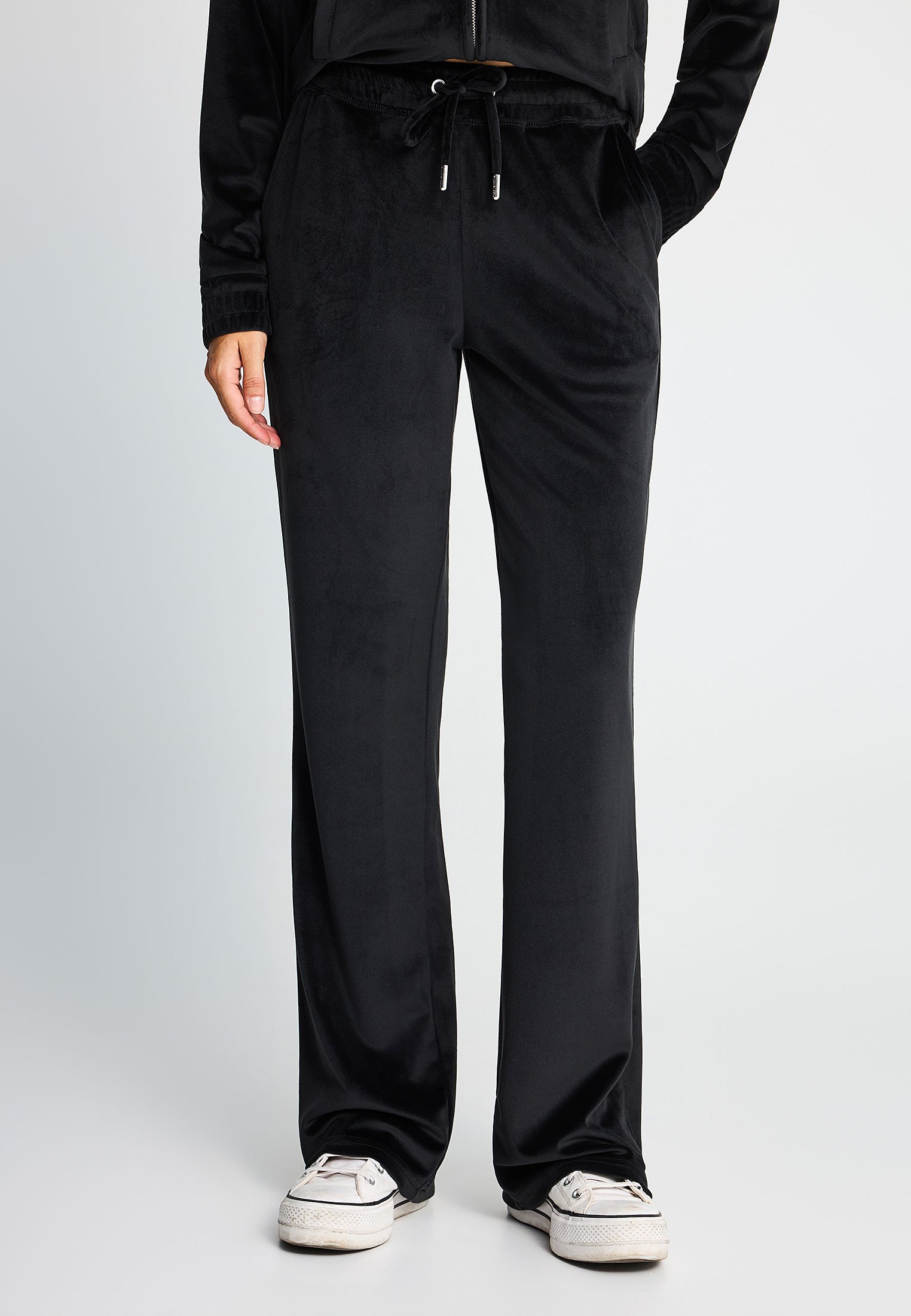 Γυναικείο βελουτέ flare fit παντελόνι φόρμας