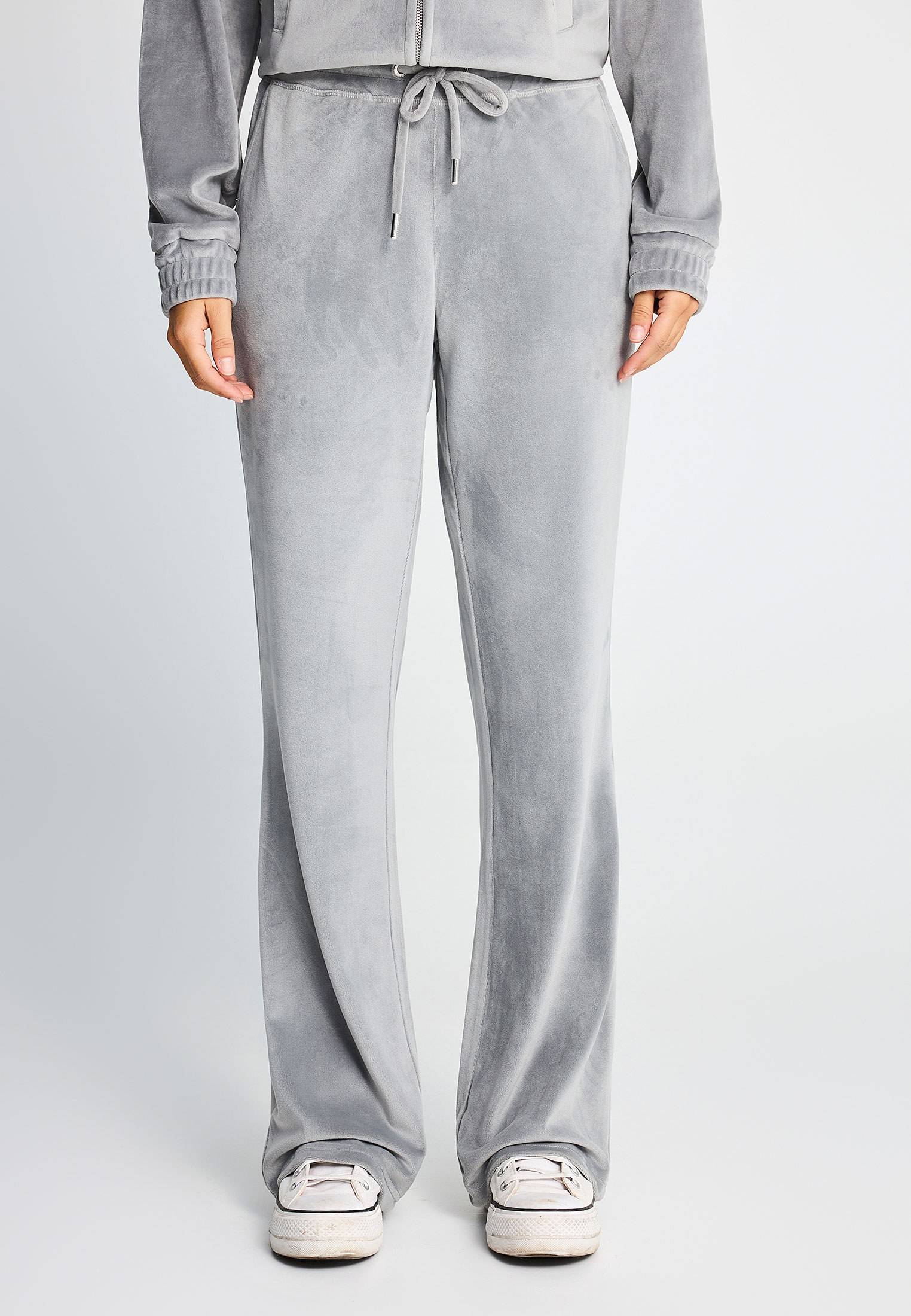 Γυναικείο βελουτέ flare fit παντελόνι φόρμας