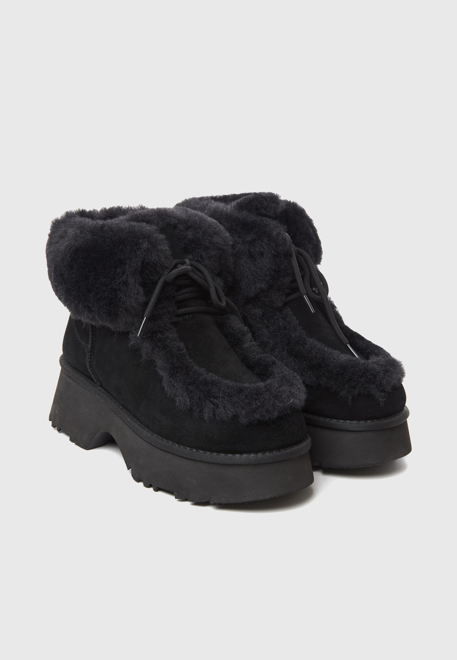 Καστόρινα γυναικεία ankle boots με γούνα