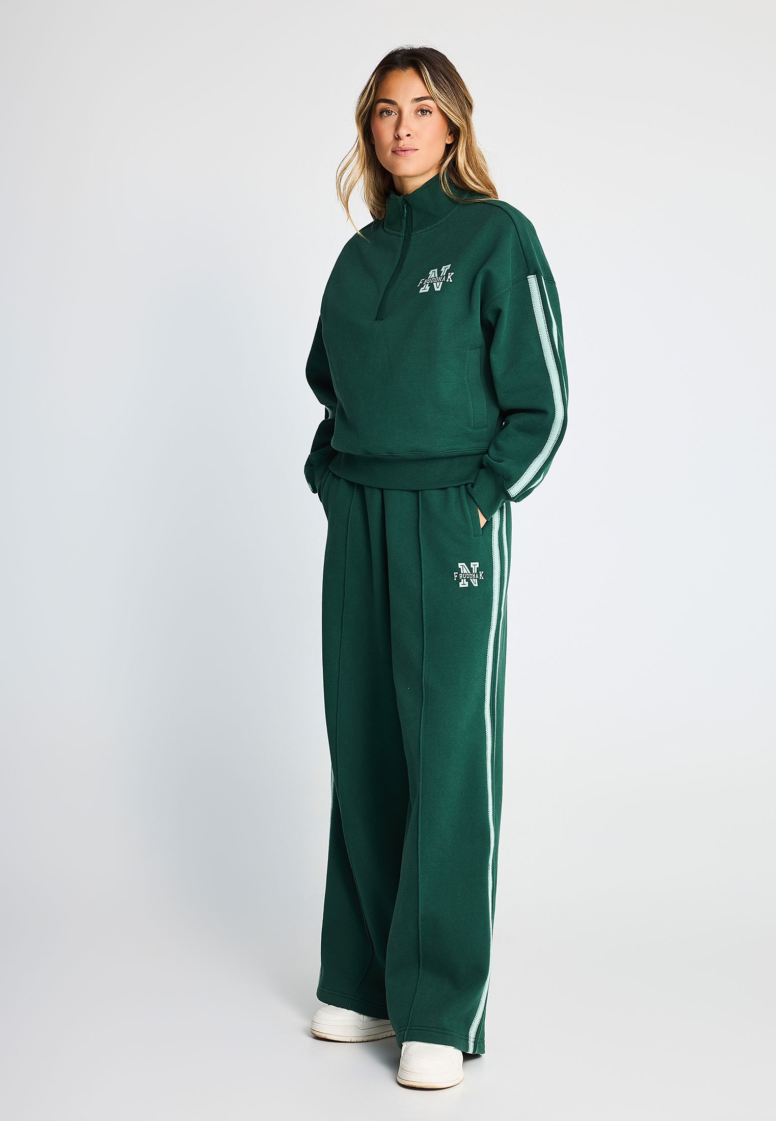Γυναικείο cropped φούτερ half-zip