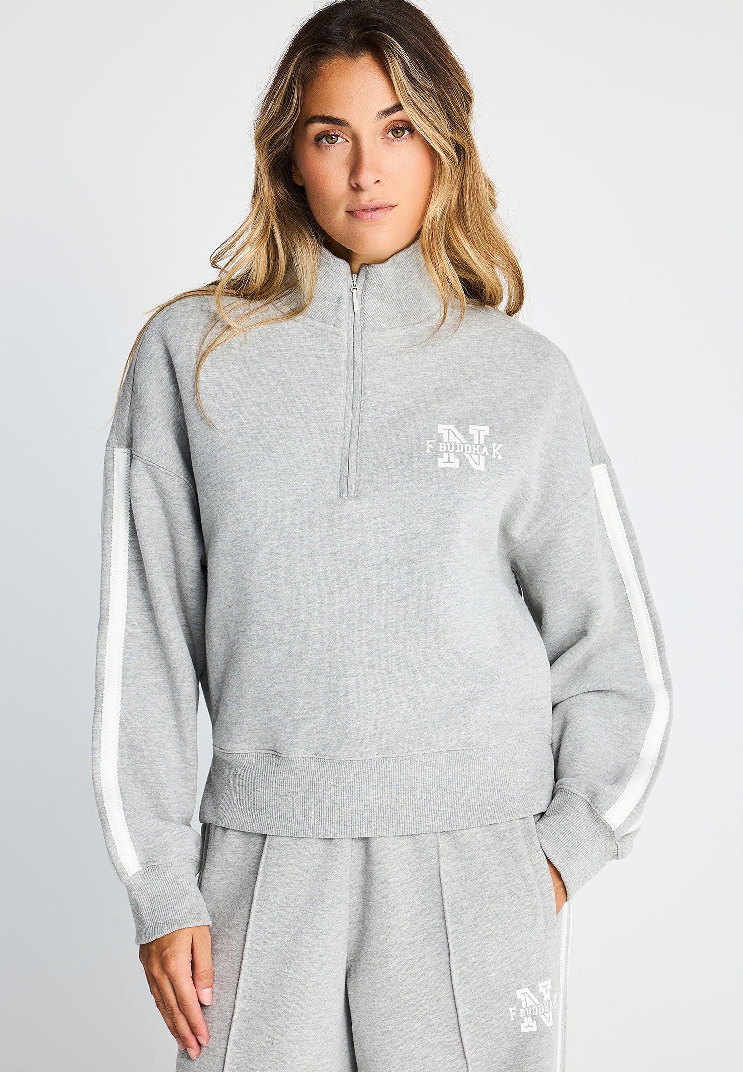 Γυναικείο cropped φούτερ half-zip
