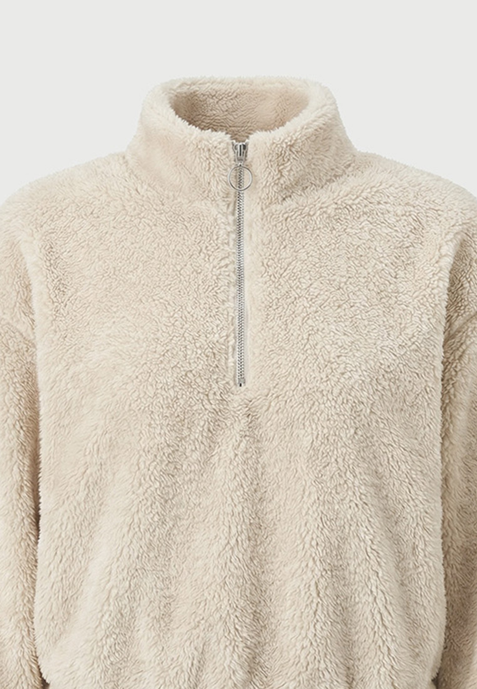 Γυναικεία cropped μπλούζα από fleece