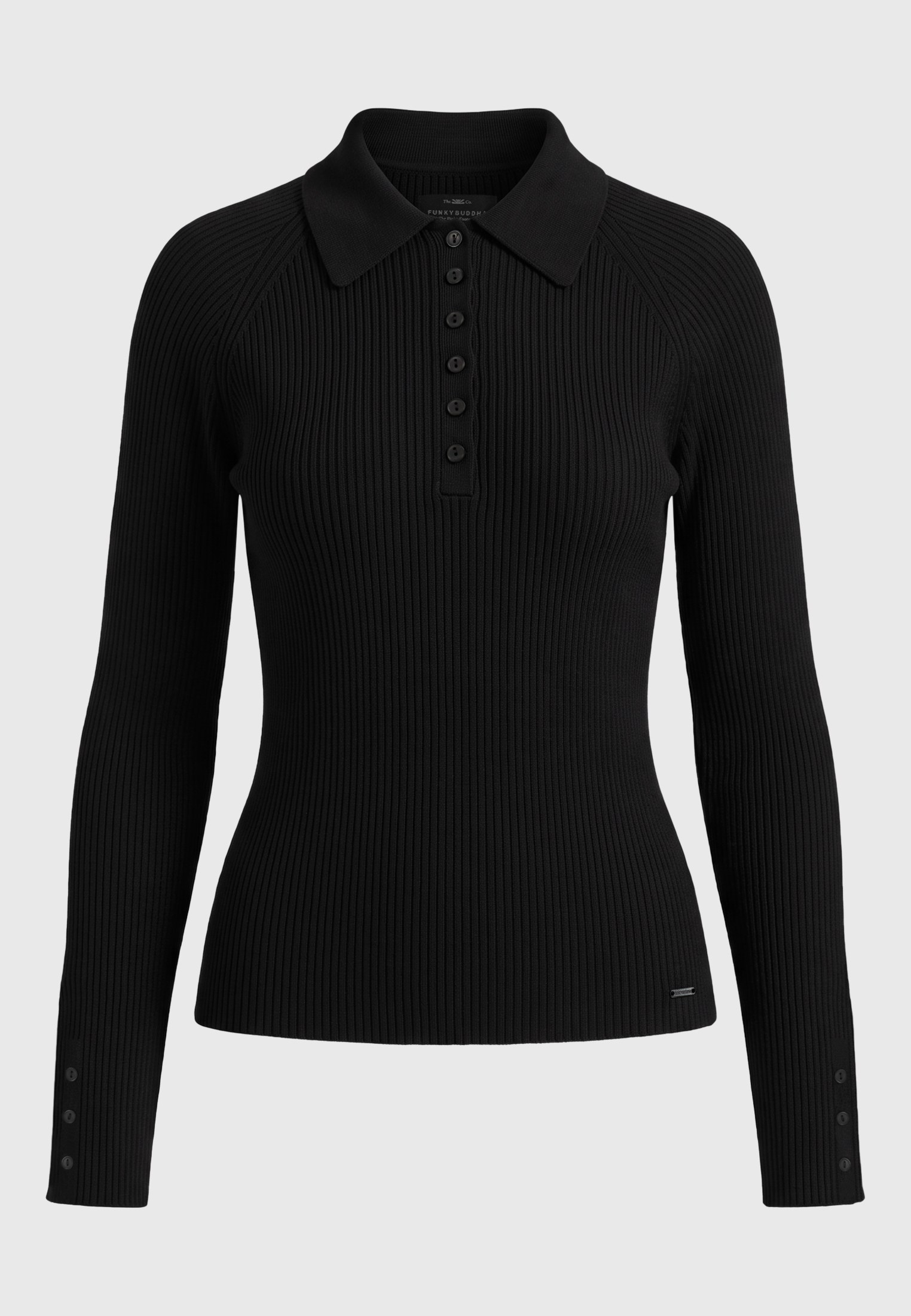 Γυναικεία slim fit πλεκτή μπλούζα polo
