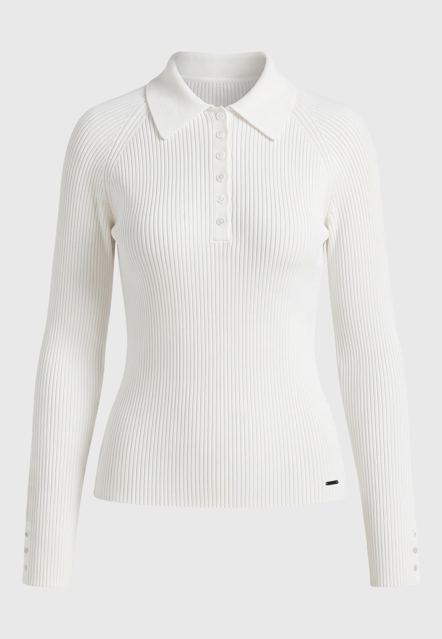 Γυναικεία slim fit πλεκτή μπλούζα polo
