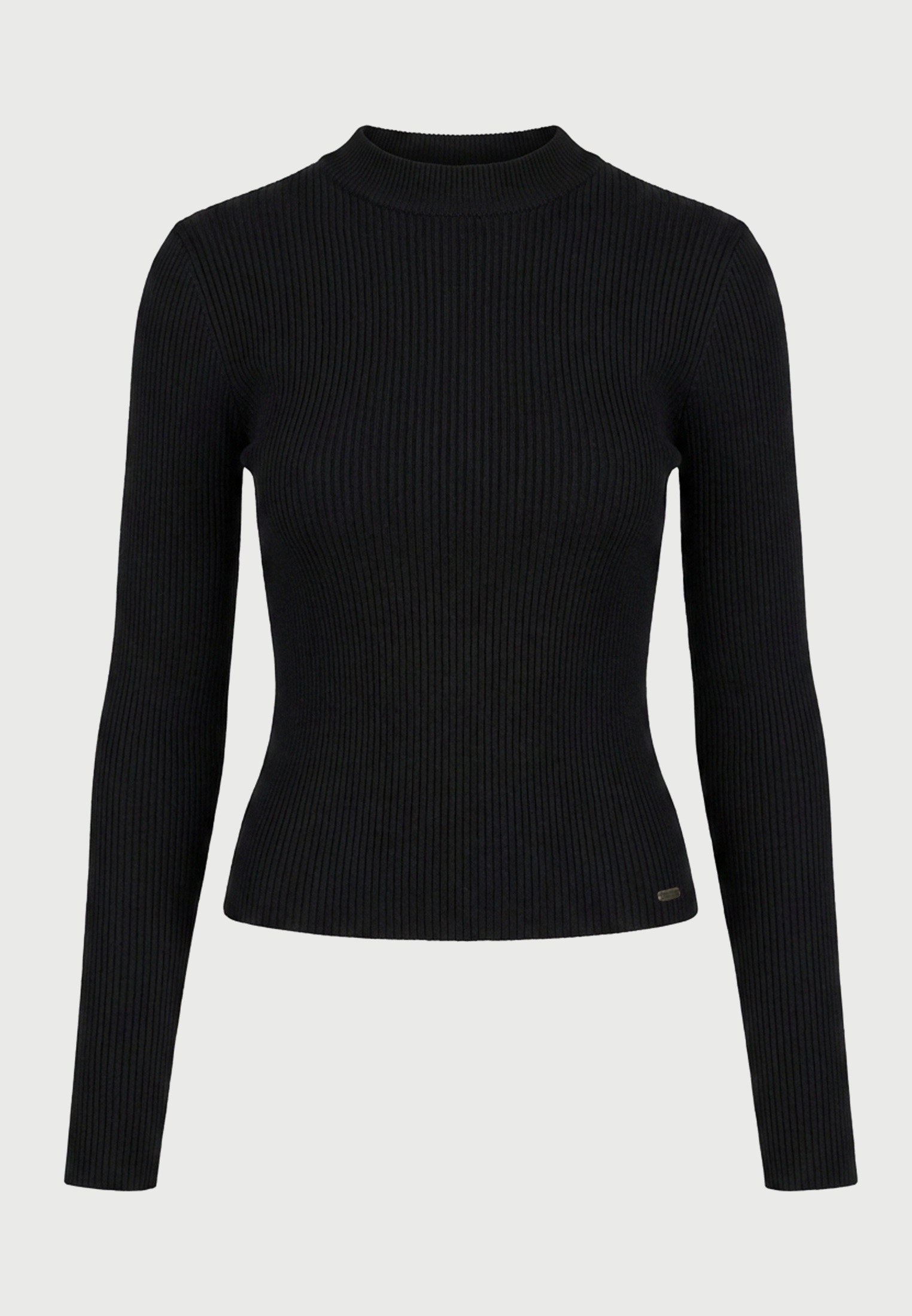 Γυναικεία πλεκτή ribbed μπλούζα slim fit