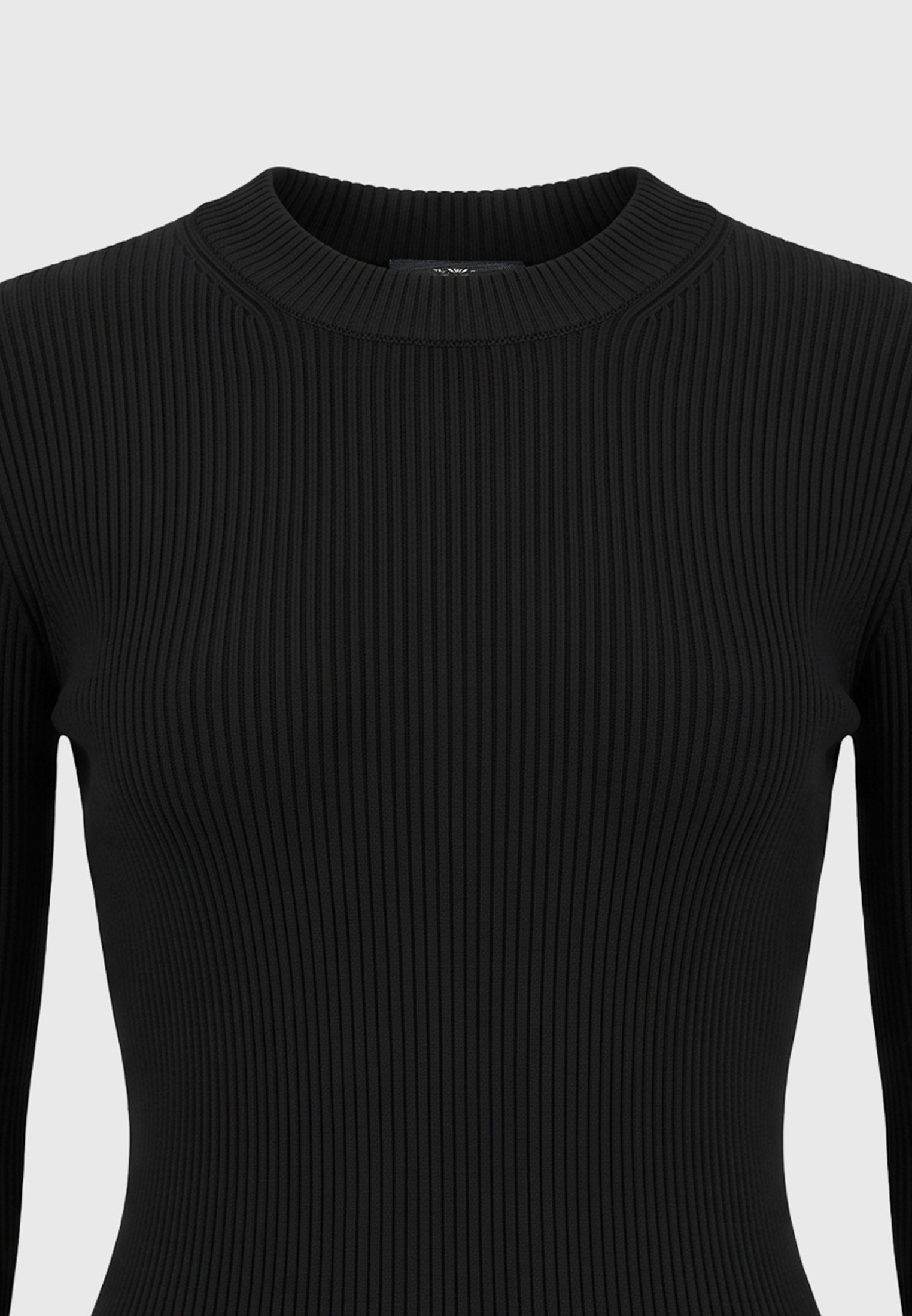 Γυναικεία πλεκτή ribbed μπλούζα slim fit