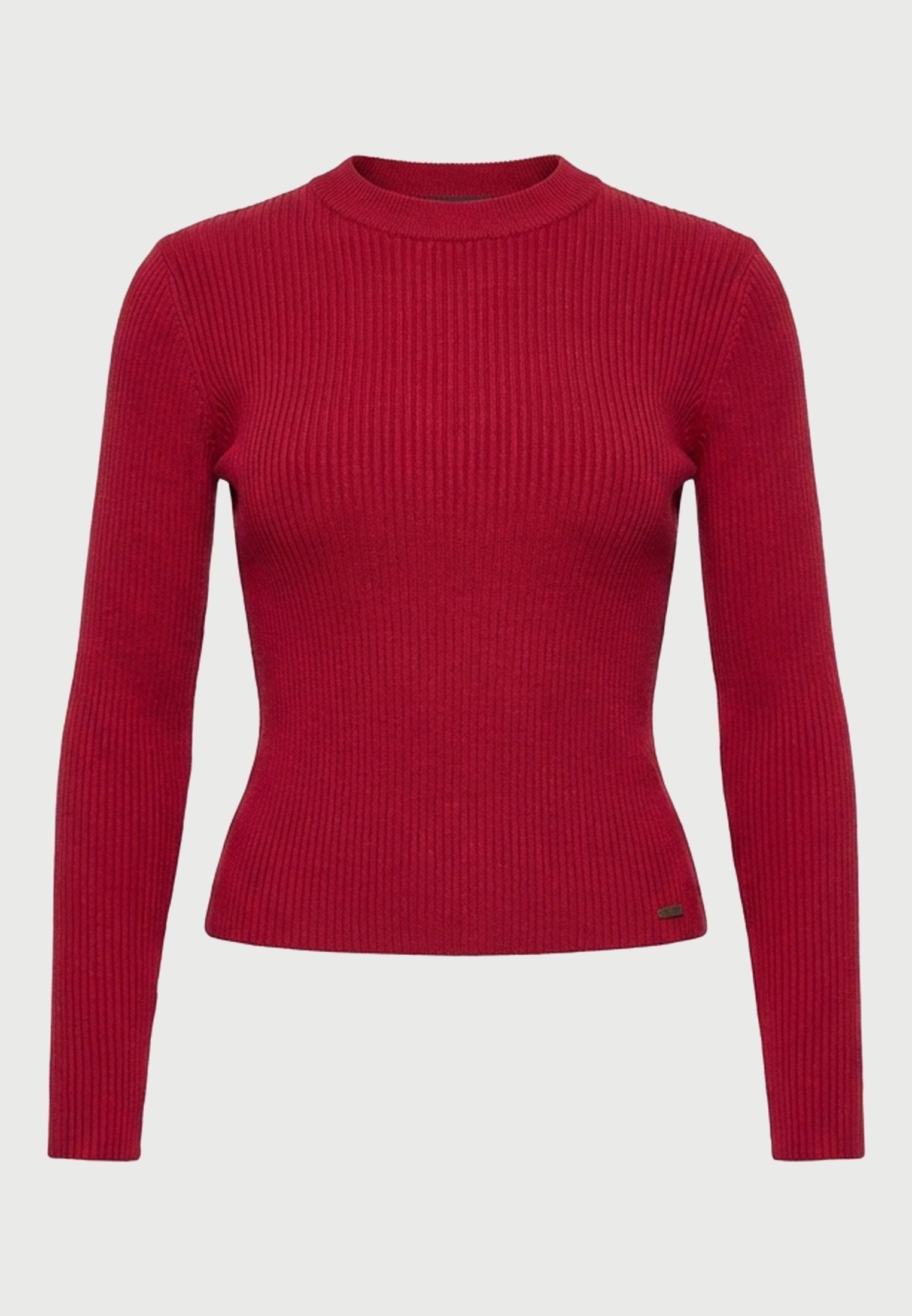 Γυναικεία πλεκτή ribbed μπλούζα slim fit