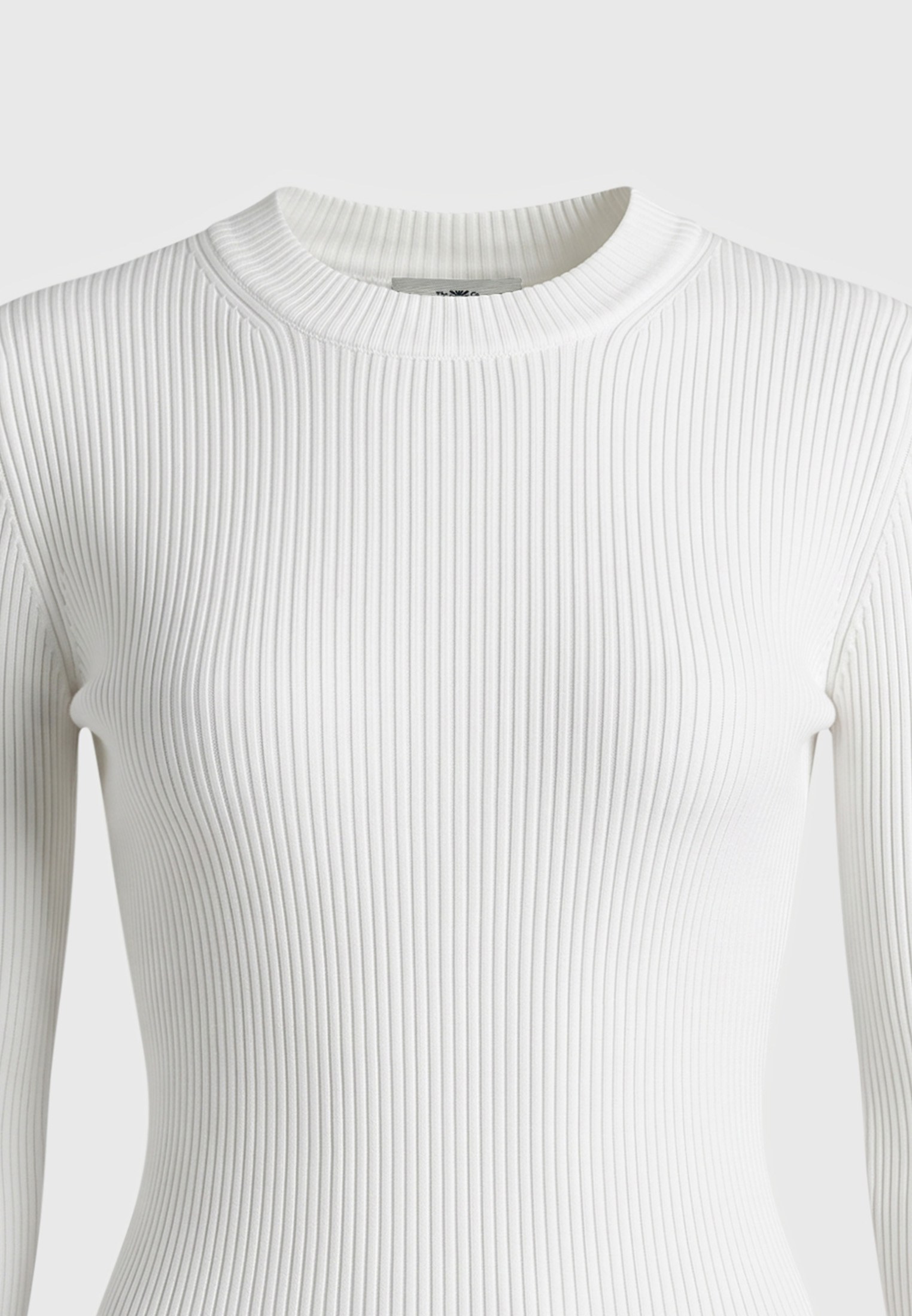 Γυναικεία πλεκτή ribbed μπλούζα slim fit